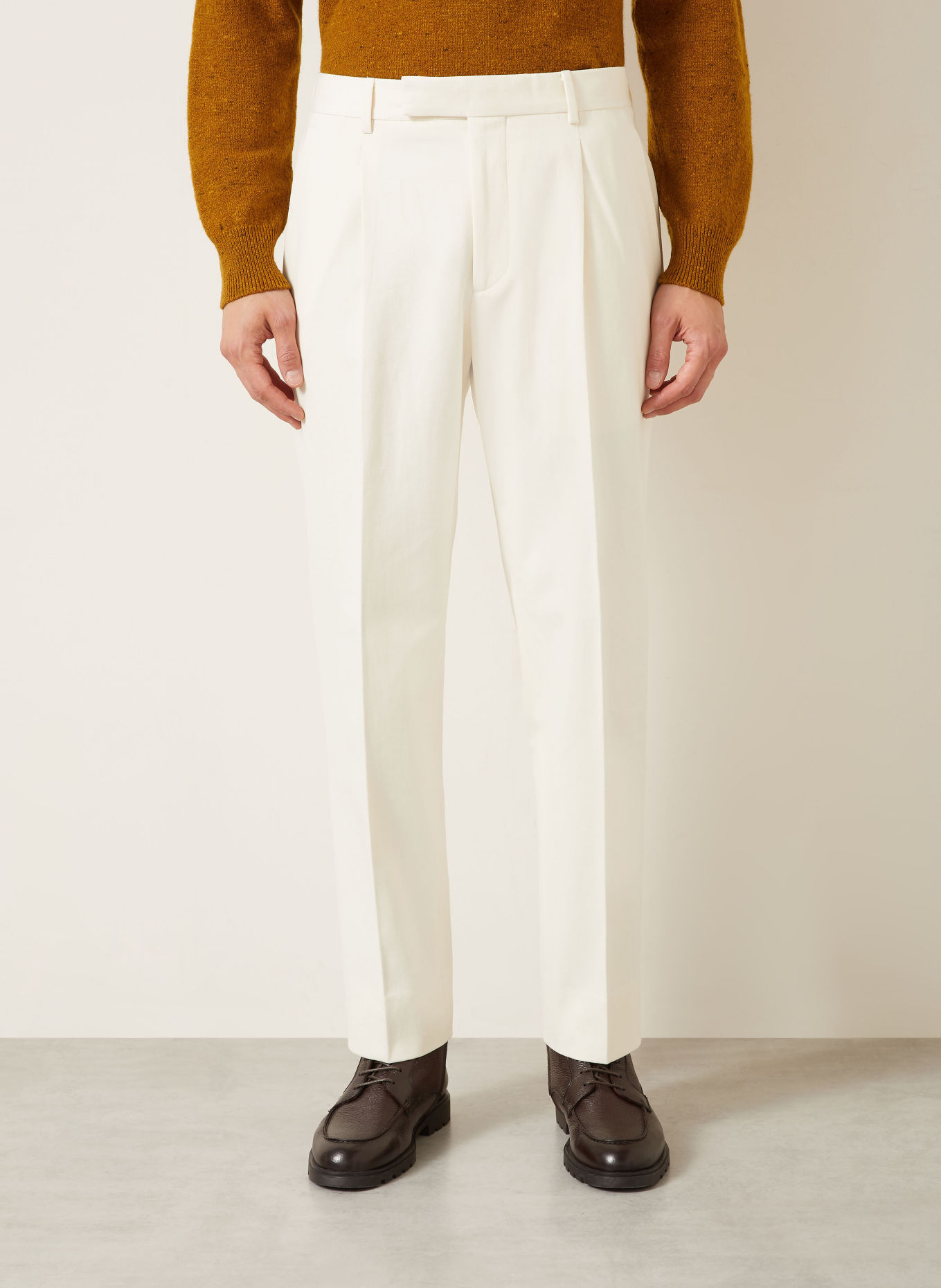 ZEGNA Chino coupe classique: ÉCRU