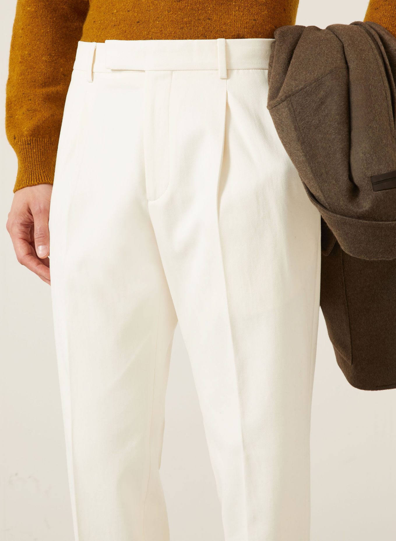 ZEGNA Chino coupe classique: ÉCRU