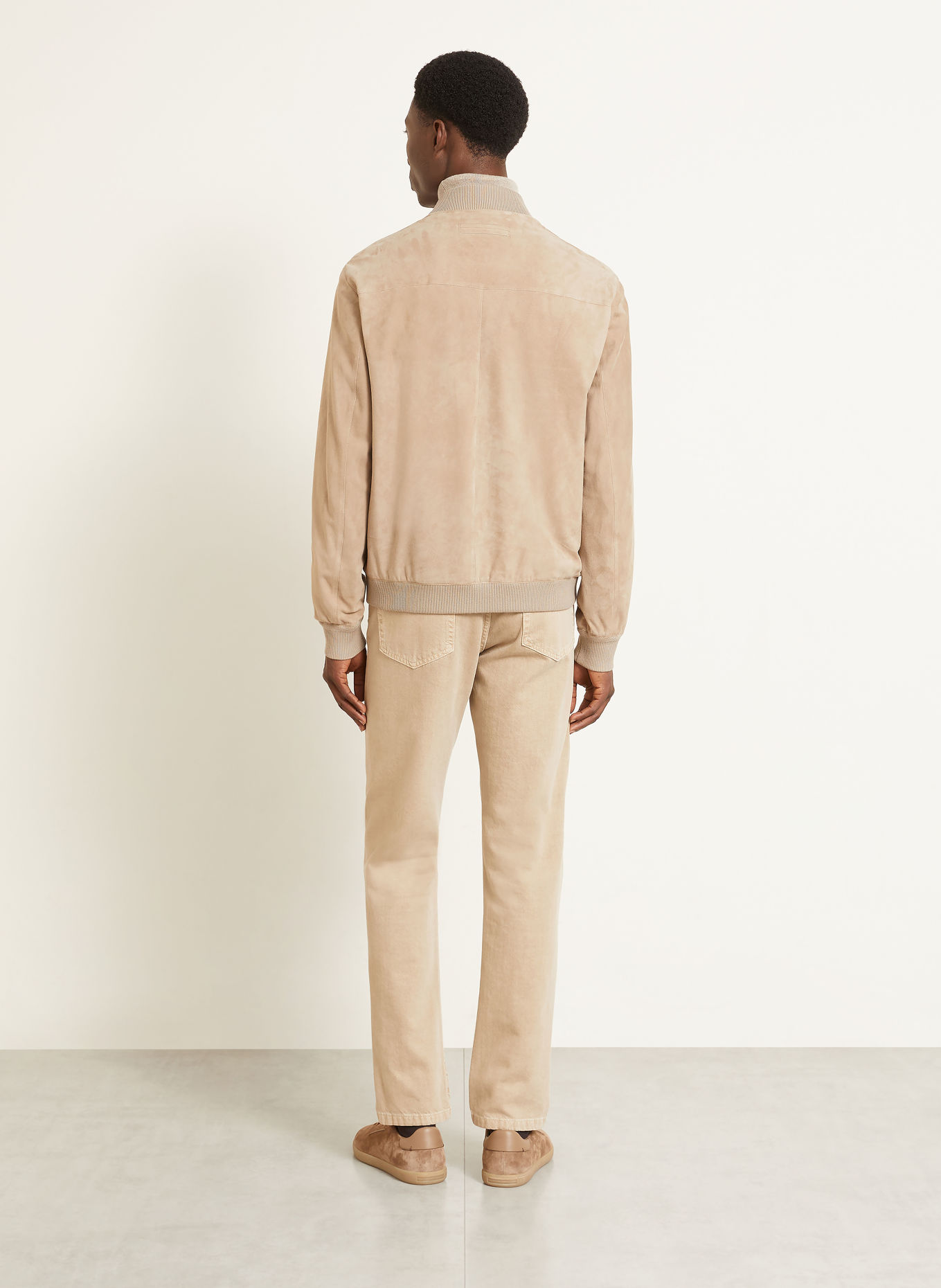 ZEGNA Lederblouson: BEIGE