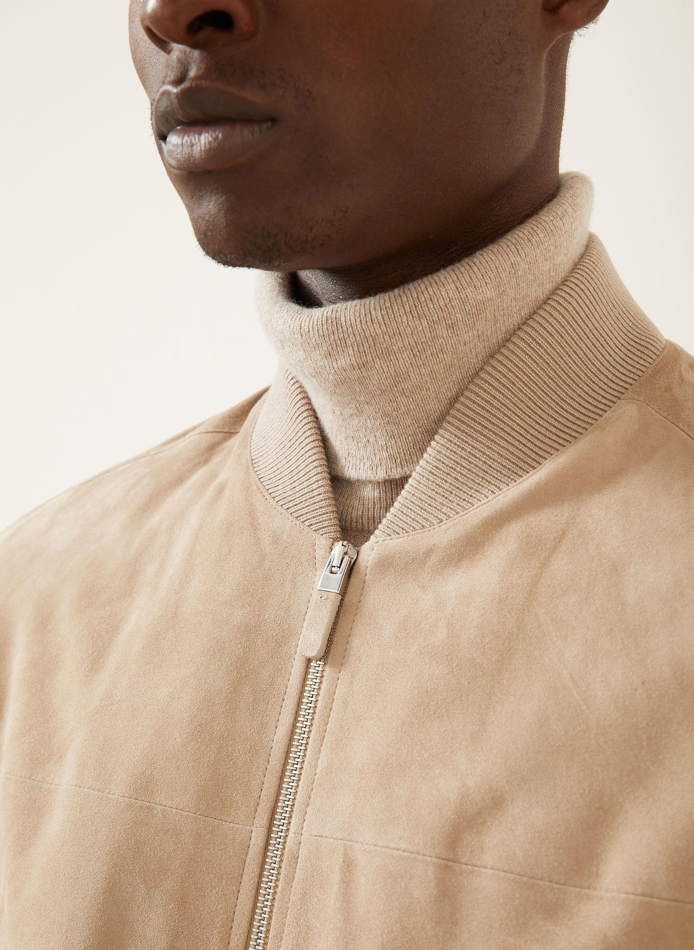 ZEGNA Lederblouson: BEIGE