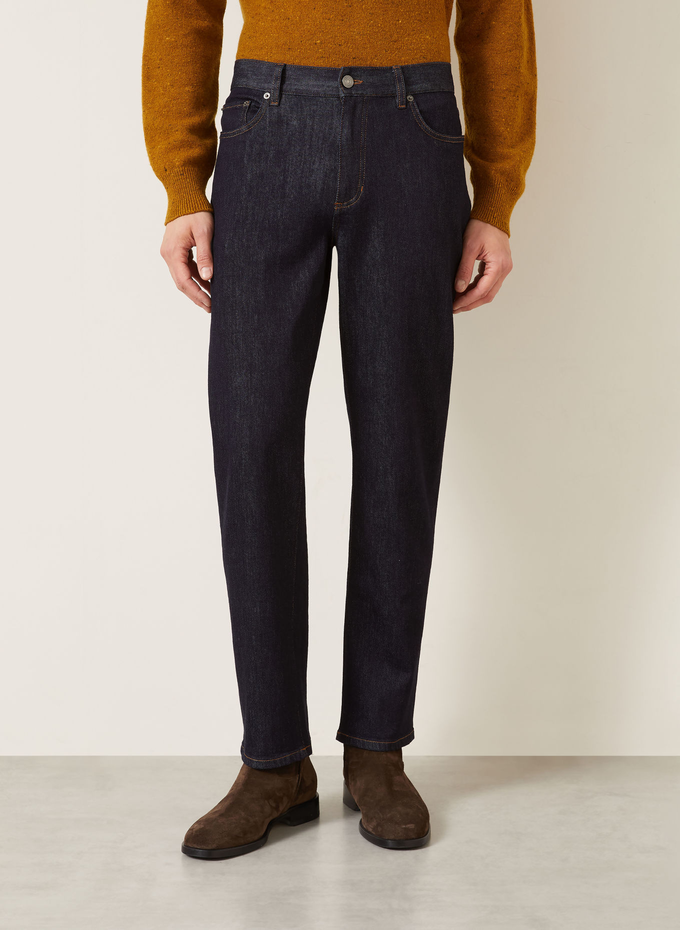 ZEGNA CITY Slim Fit Jeans: 002 rinse
