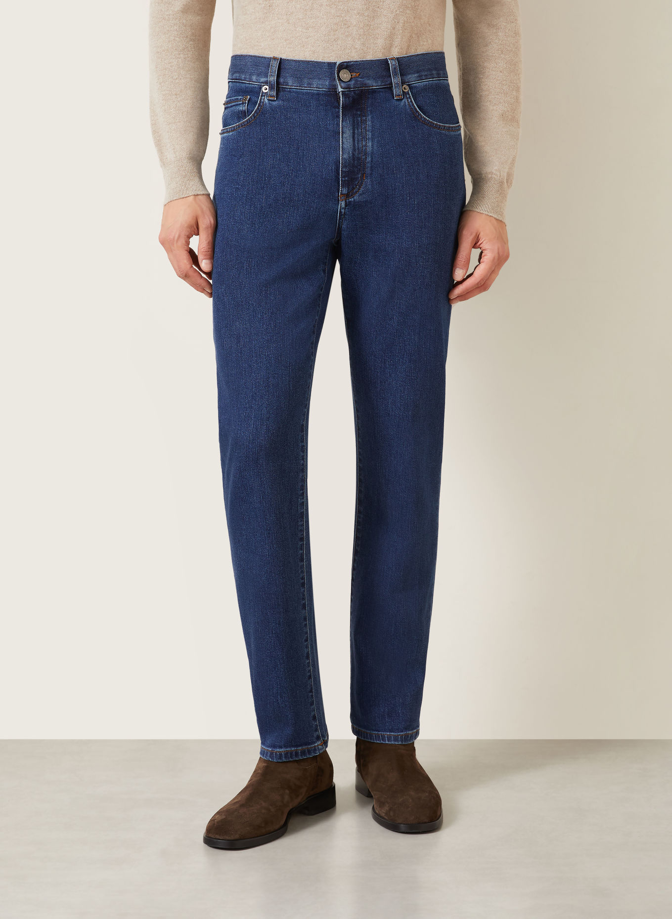 ZEGNA Jeansy CITY Slim Fit: 001 Stone washed