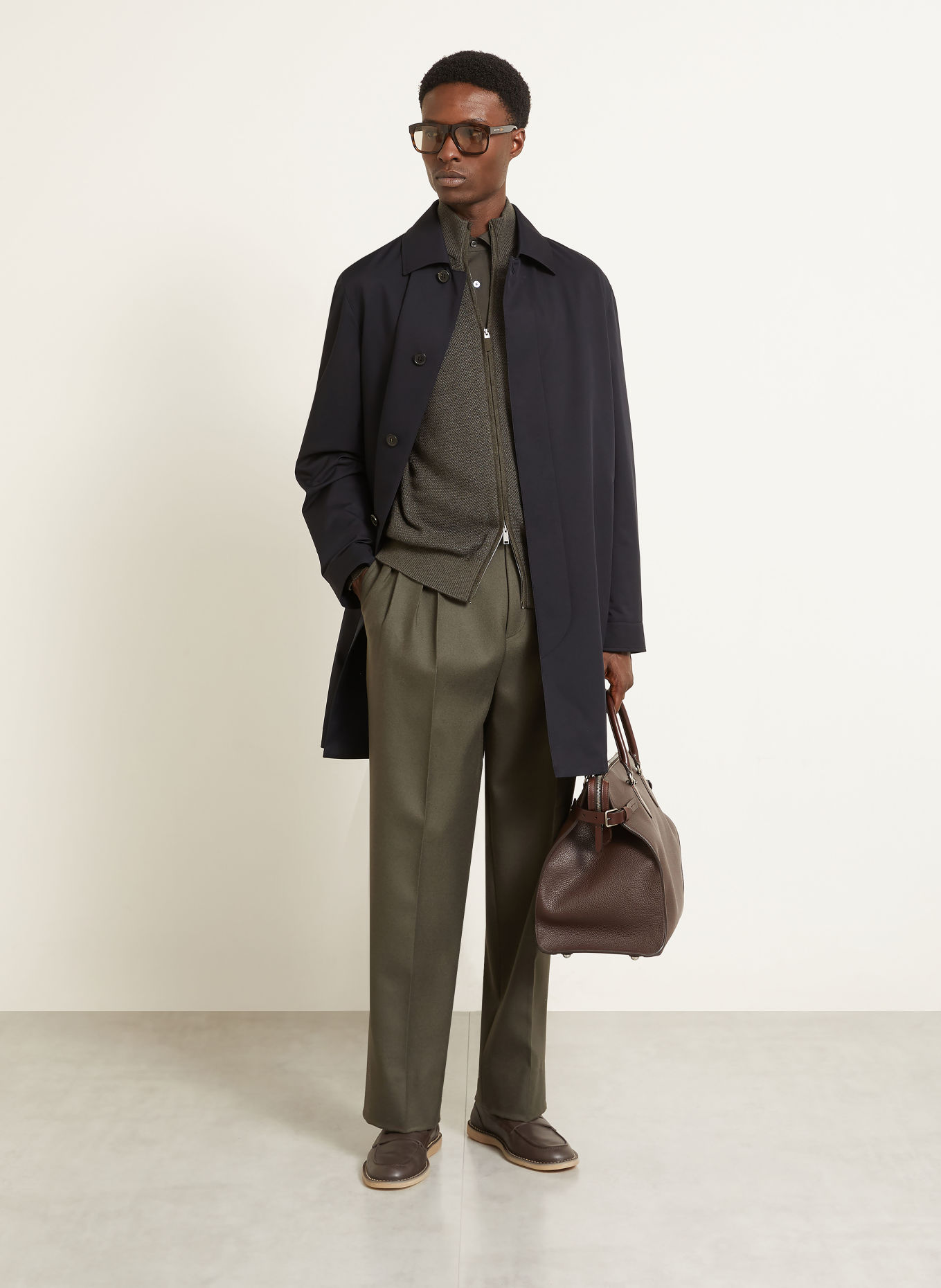 ZEGNA Płaszcz: GRANATOWY