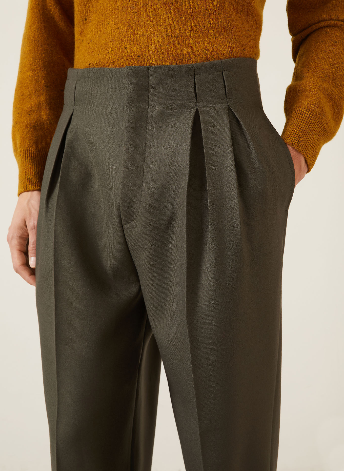 ZEGNA Spodnie o kroju regular fit: CIEMNOZIELONY