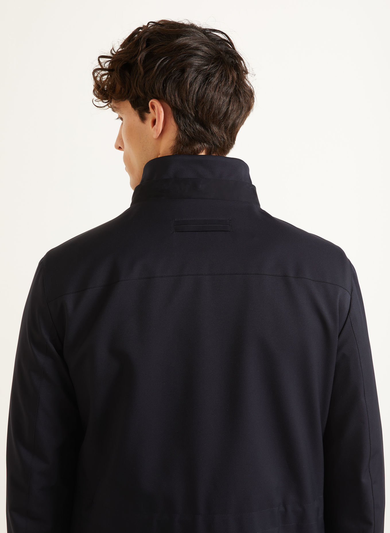 ZEGNA Parka à capuche amovible: BLEU FONCÉ