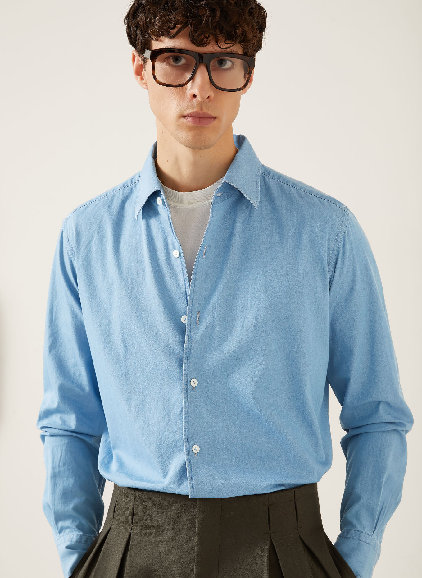 ZEGNA Chemise Comfort Fit: BLEU CLAIR