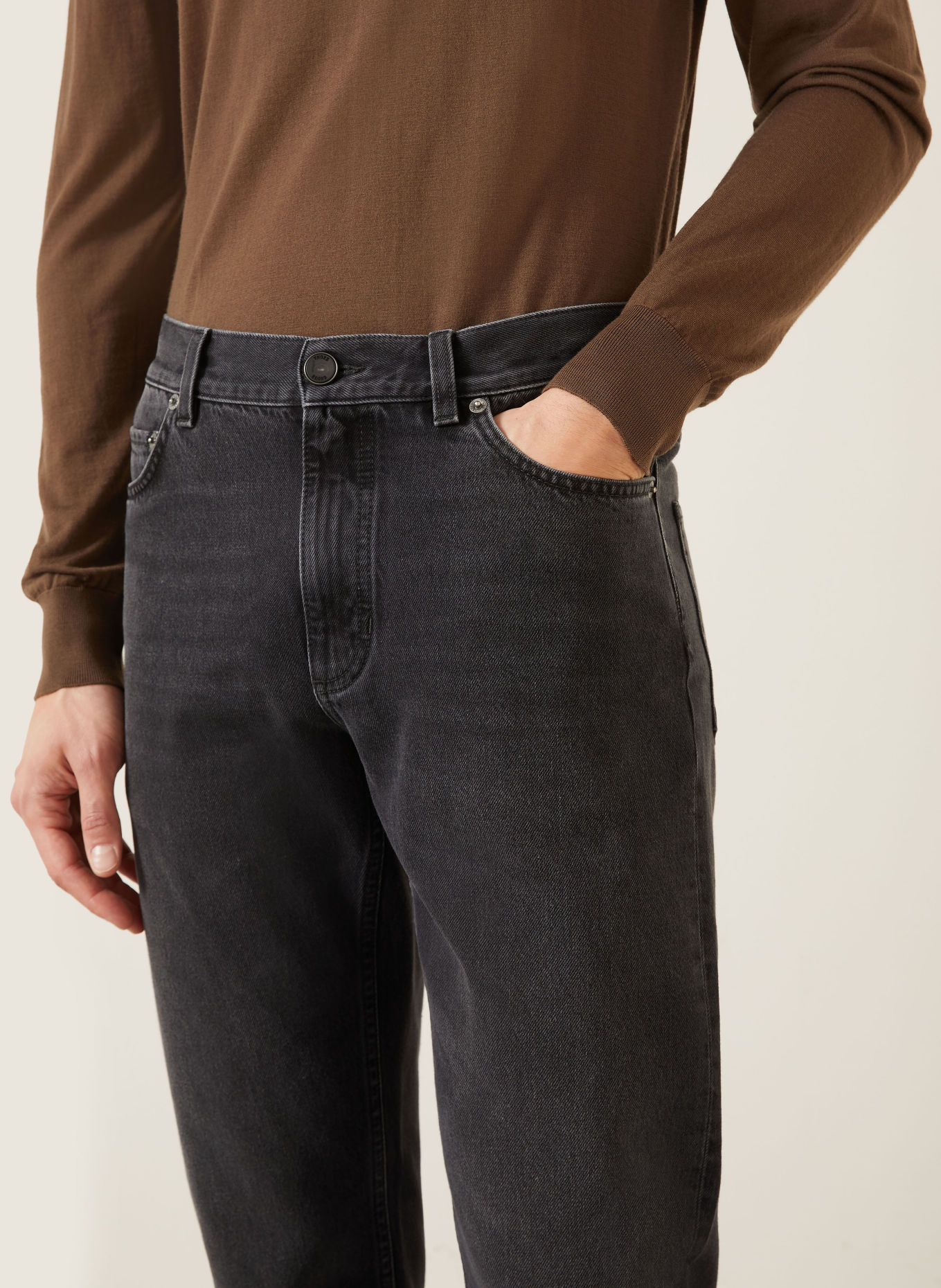 ZEGNA Slim-Fit Jeans: DARK GRAY