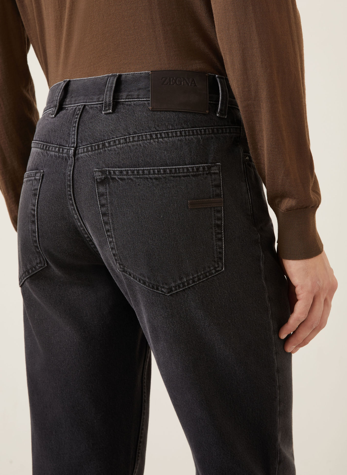 ZEGNA Slim-Fit Jeans: DARK GRAY