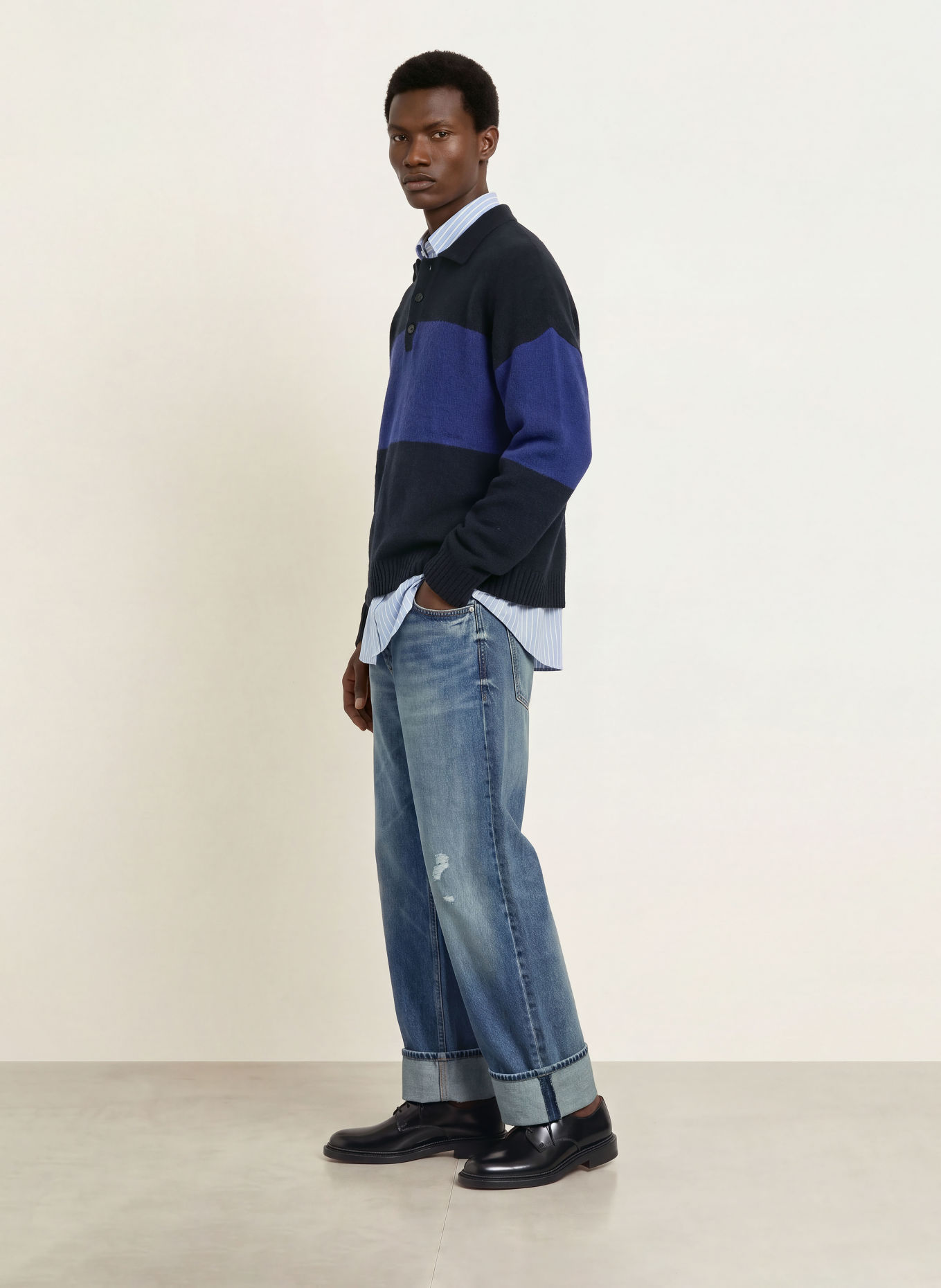 DRYKORN BEKKET Sweater: DARK BLUE / BLUE