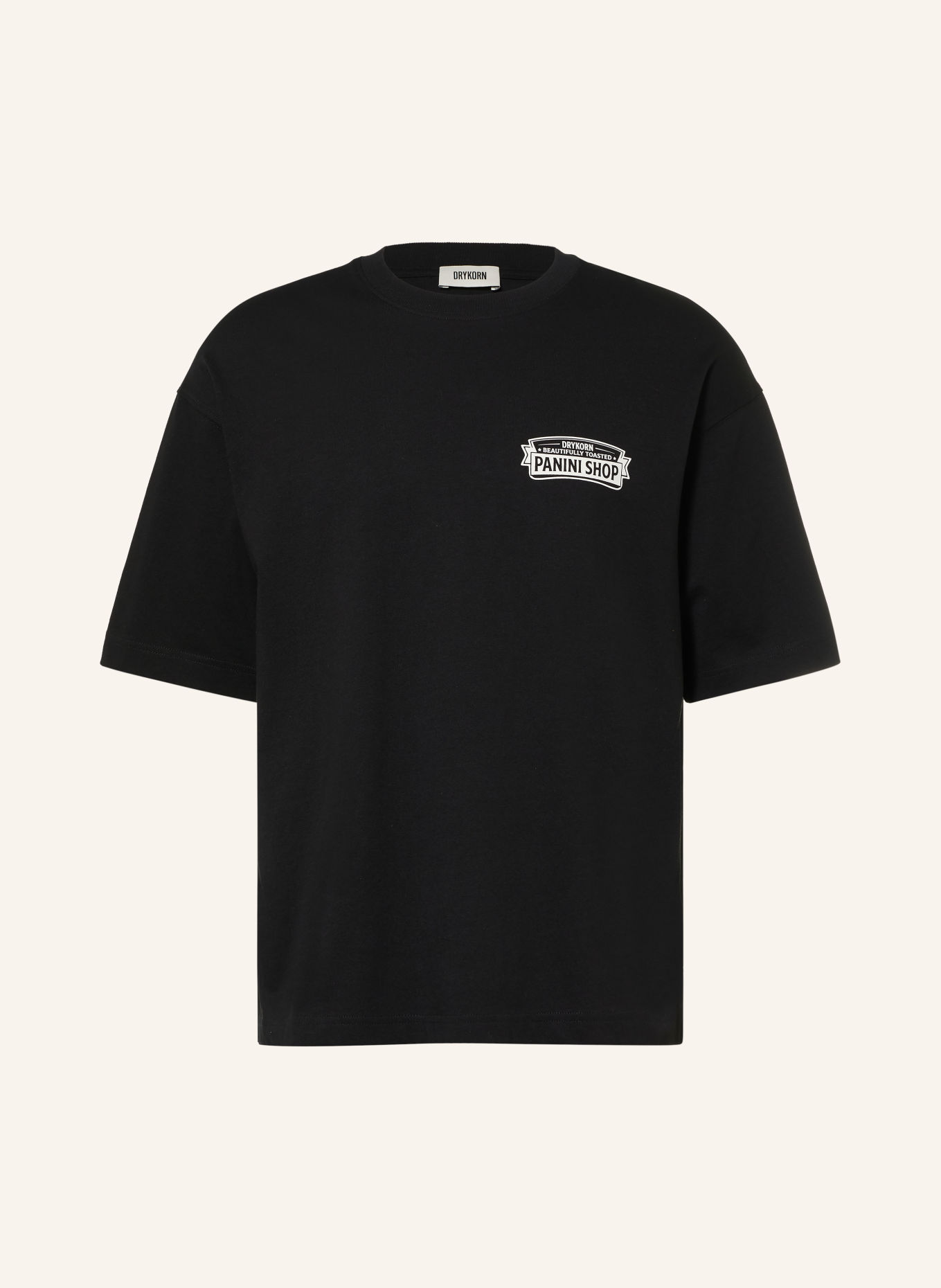 DRYKORN T-shirt MATEGON_PANINI: BLACK / WHITE