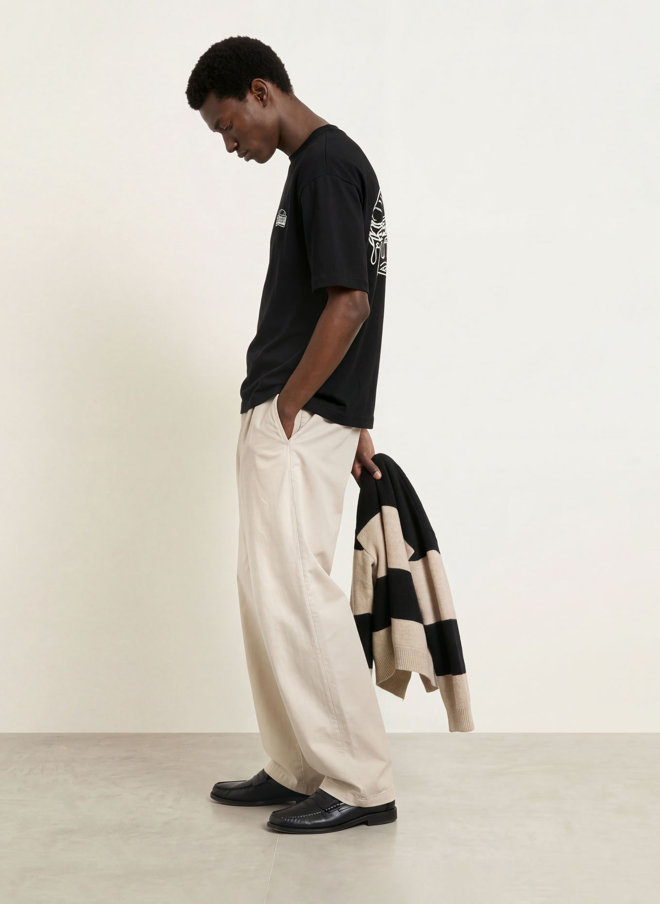 DRYKORN T-shirt MATEGON_PANINI: BLACK / WHITE