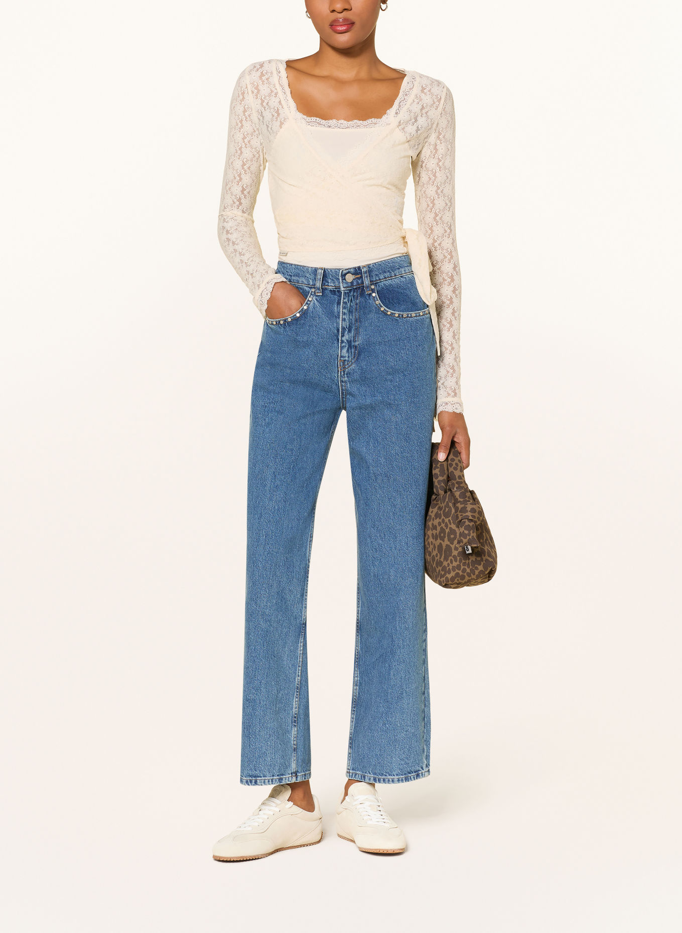 OH APRIL Wickelbluse SYLVA aus Spitze: ECRU