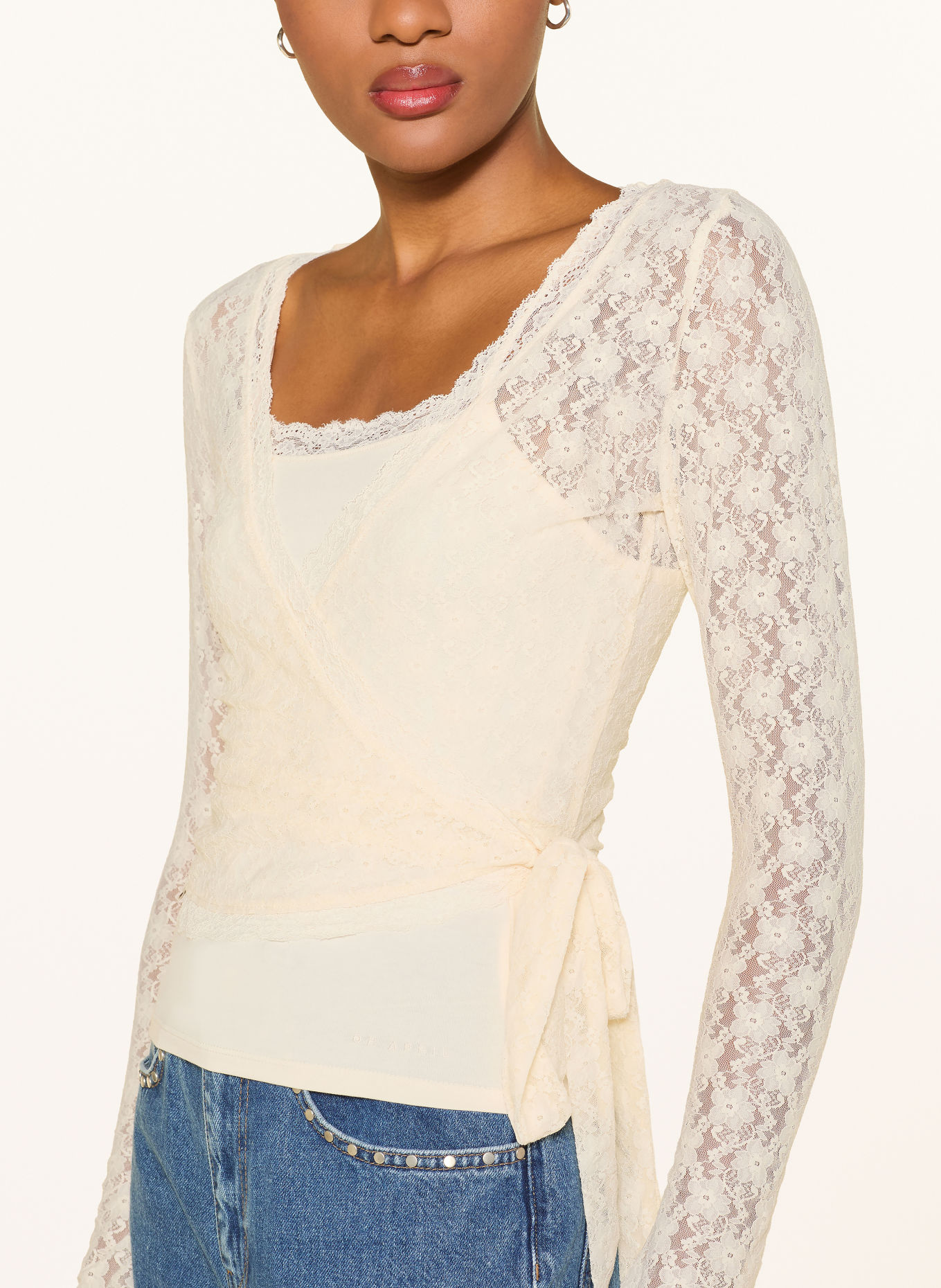 OH APRIL Wickelbluse SYLVA aus Spitze: ECRU