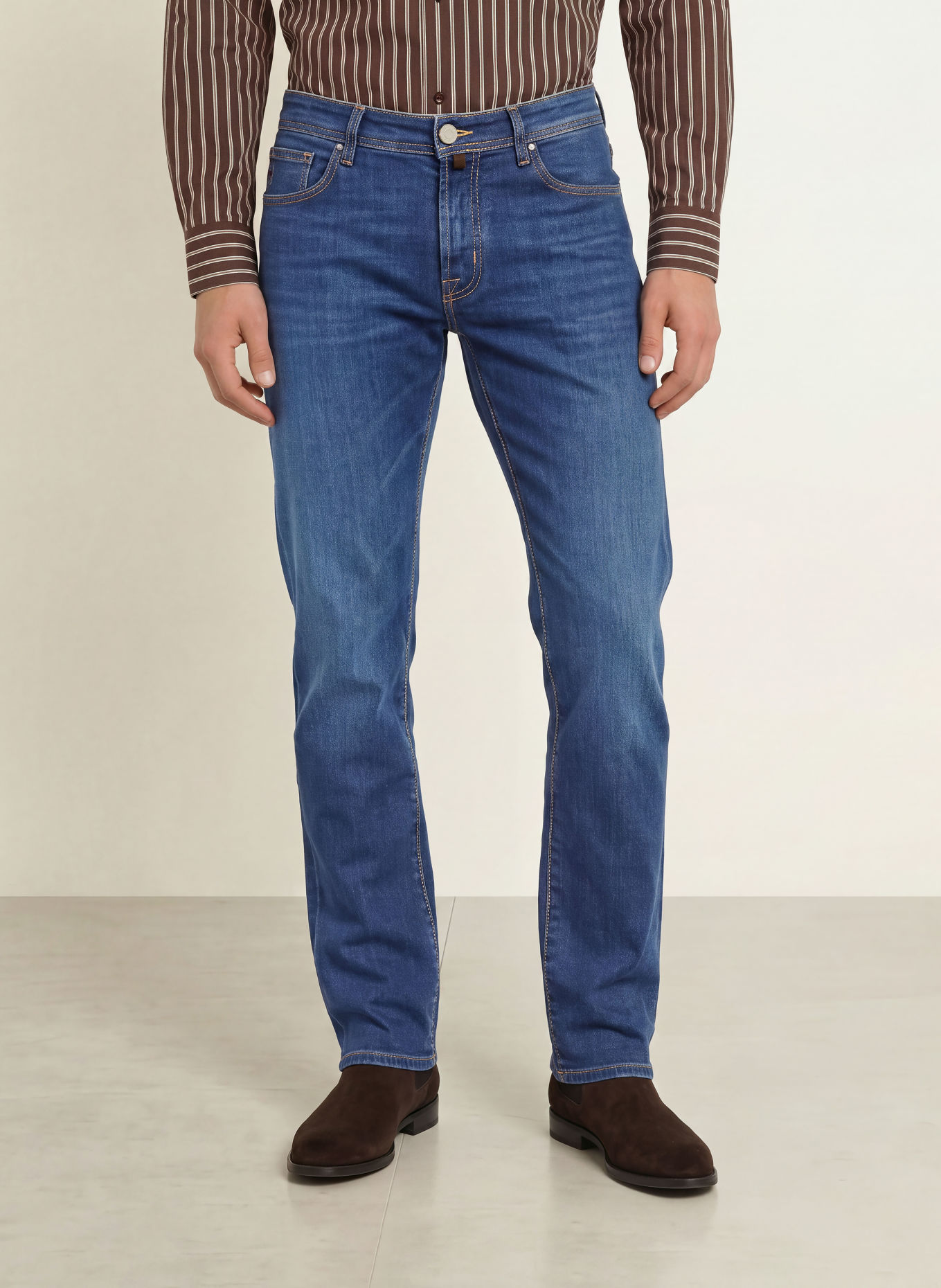 JACOB COHEN BARD Slim Fit Jeans: 200D Mid Blue