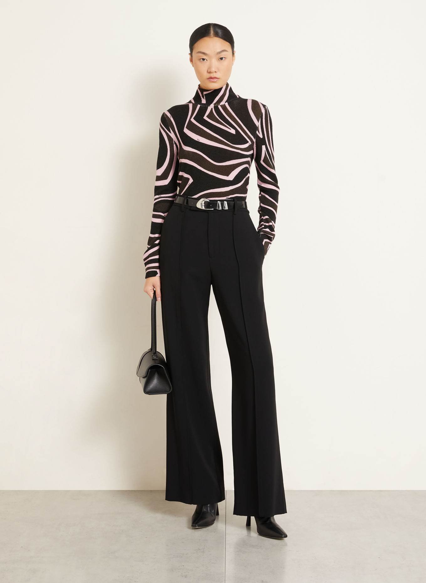 PUCCI Pullover: DUNKELBRAUN / ROSA