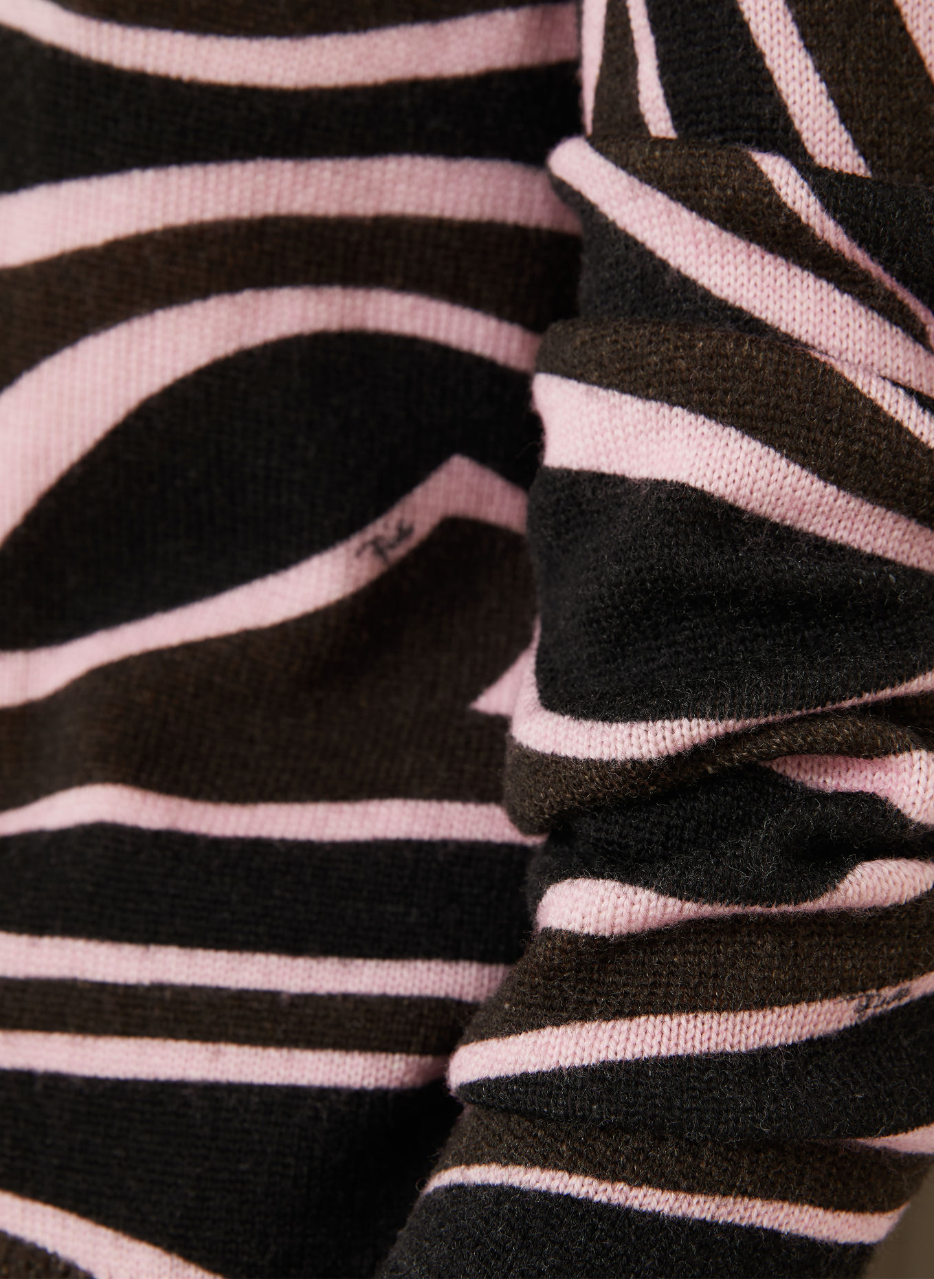 PUCCI Pullover: DUNKELBRAUN / ROSA