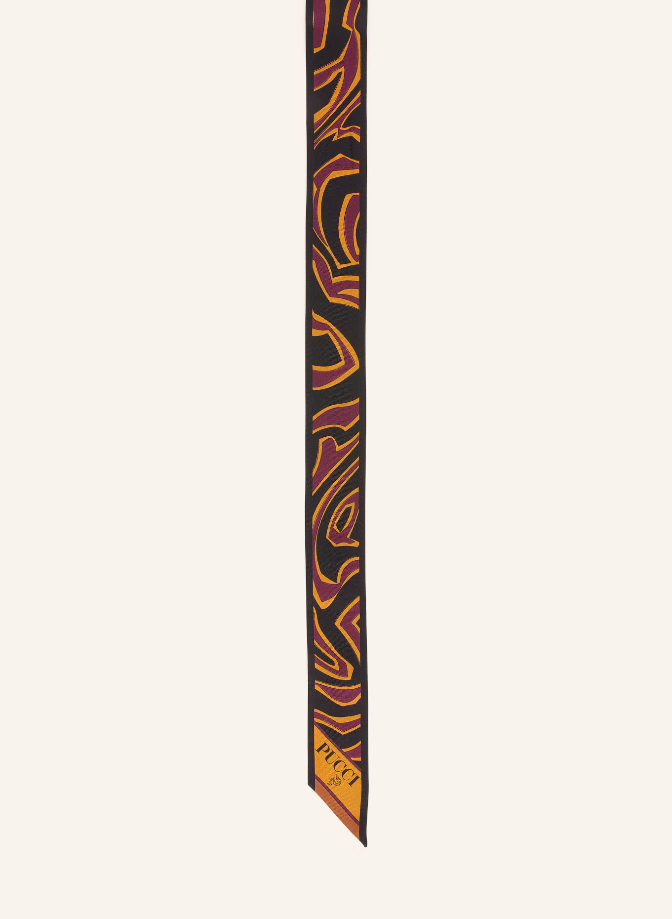 PUCCI Silk scarf: DARK RED / DARK ORANGE / BLACK