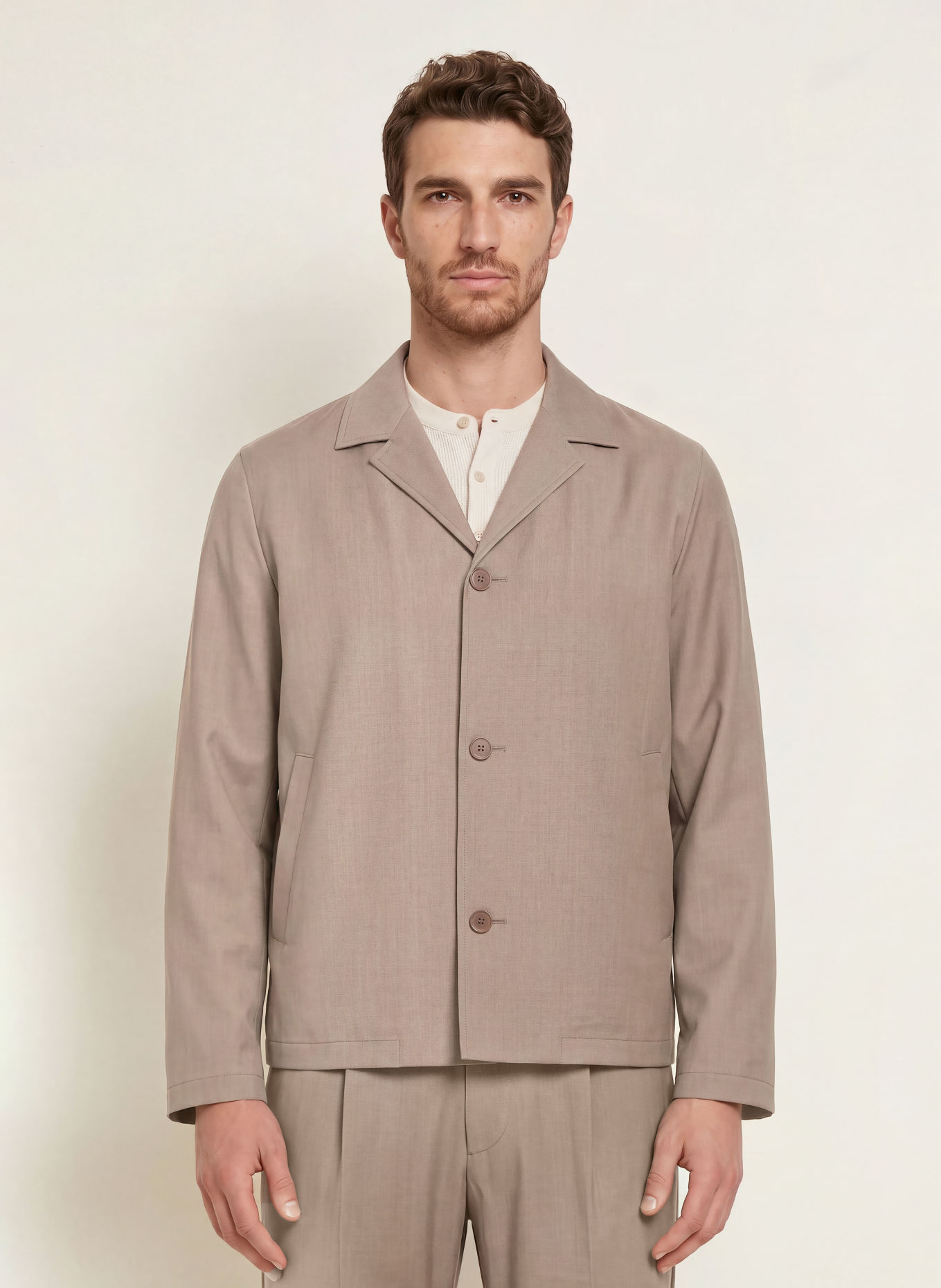 DRYKORN Overshirt LOUVIN: SVĚTLE HNĚDÁ