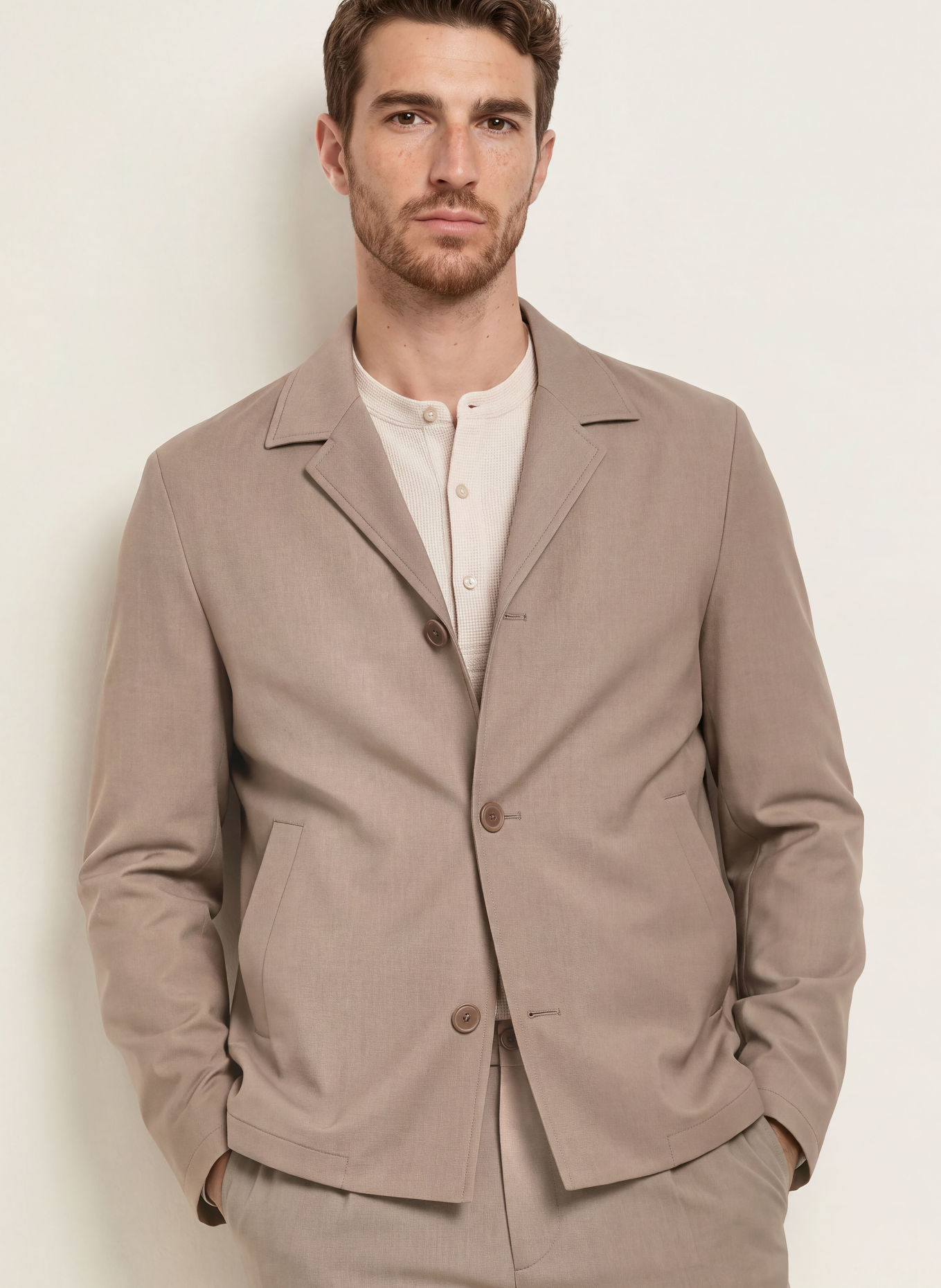 DRYKORN Overshirt LOUVIN: SVĚTLE HNĚDÁ