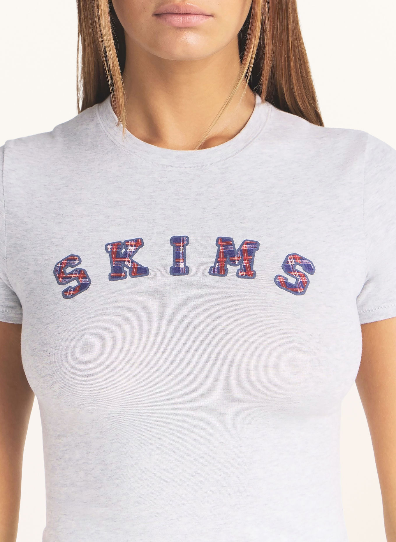 SKIMS Loungeshirt i bomuldsjersey: LHG ARCHED SKIMS PLA