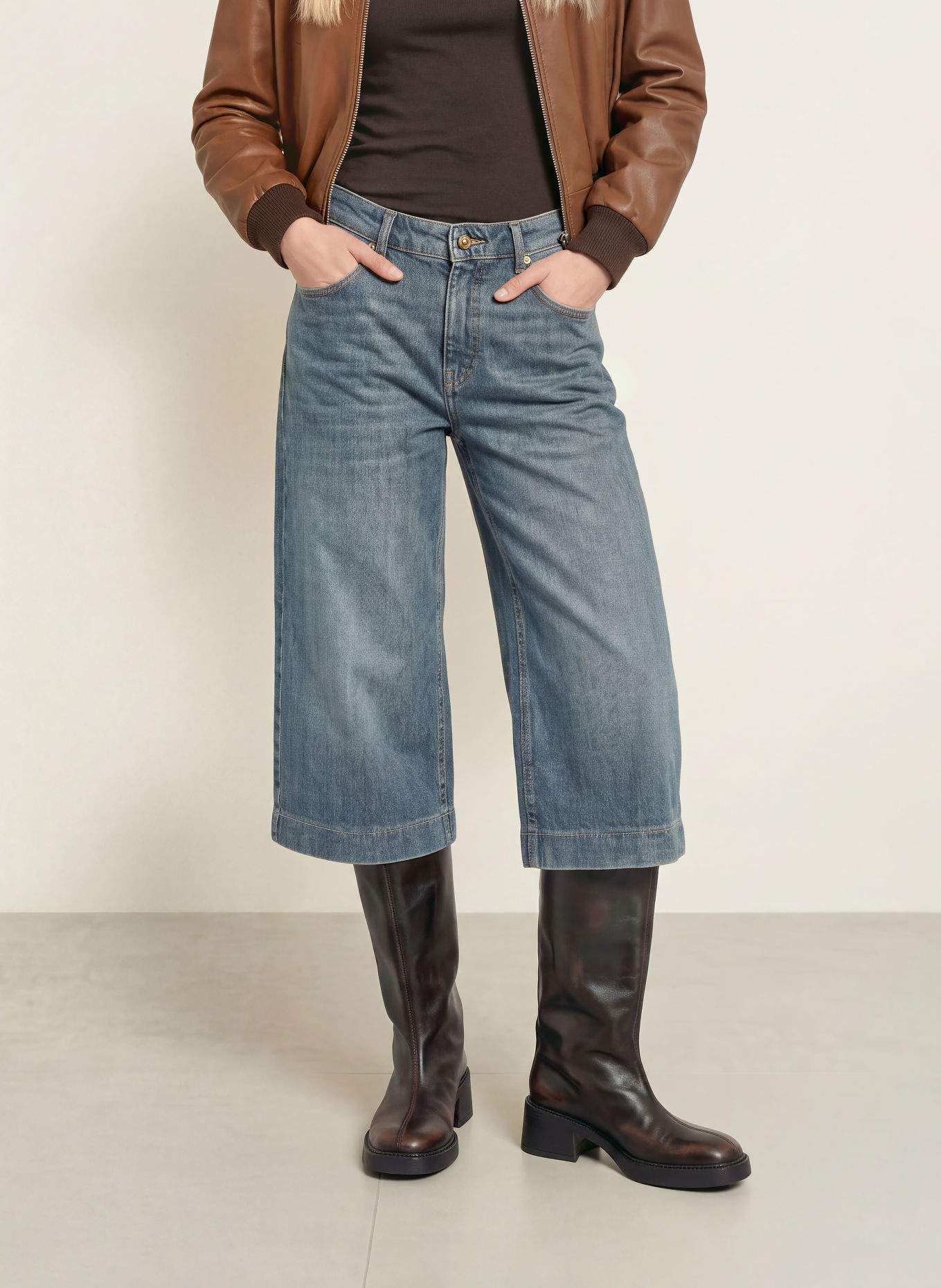 MAC Jean style jupe-culotte: D454 fashion authentic wash