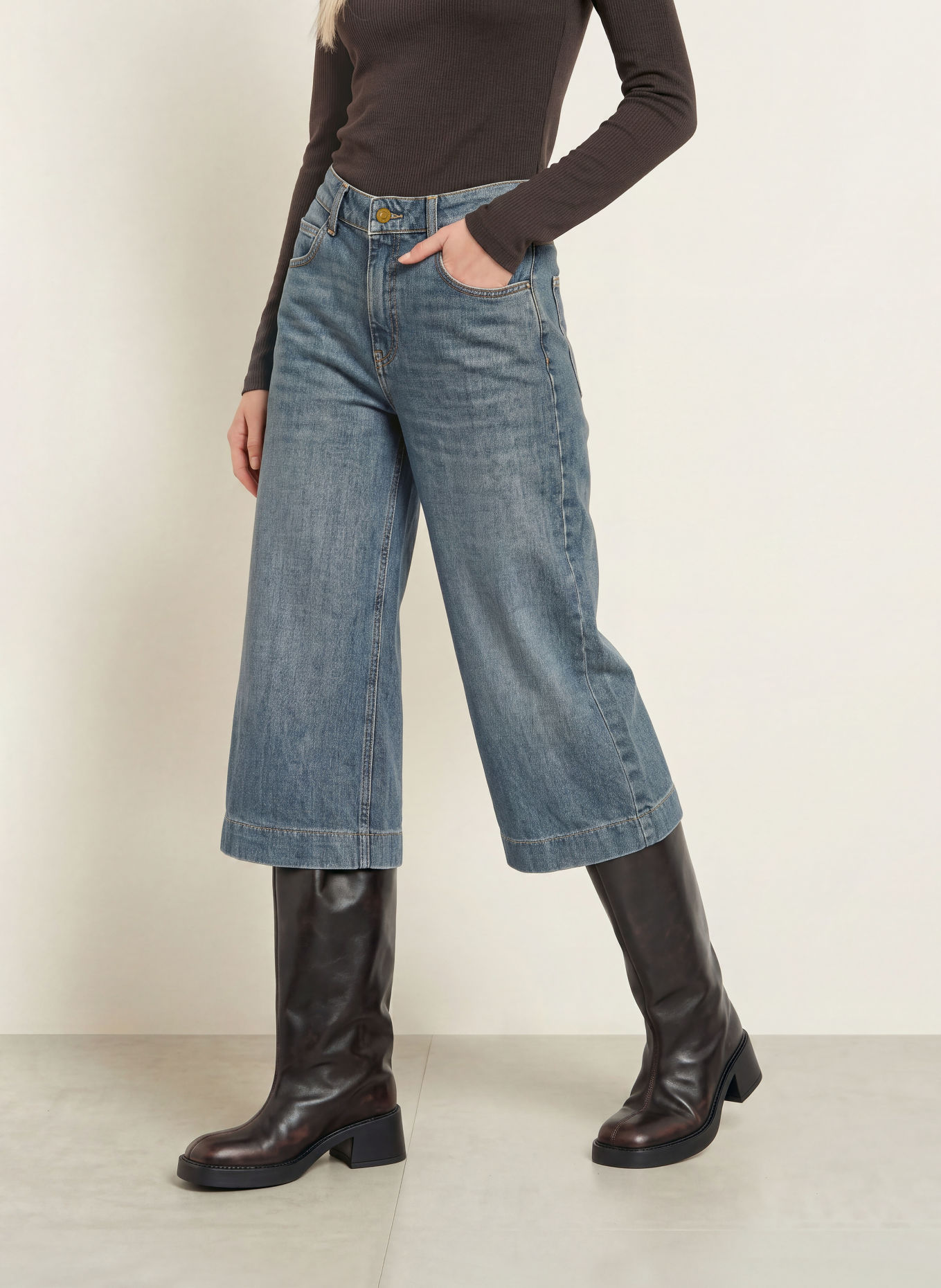 MAC Jean style jupe-culotte: D454 fashion authentic wash