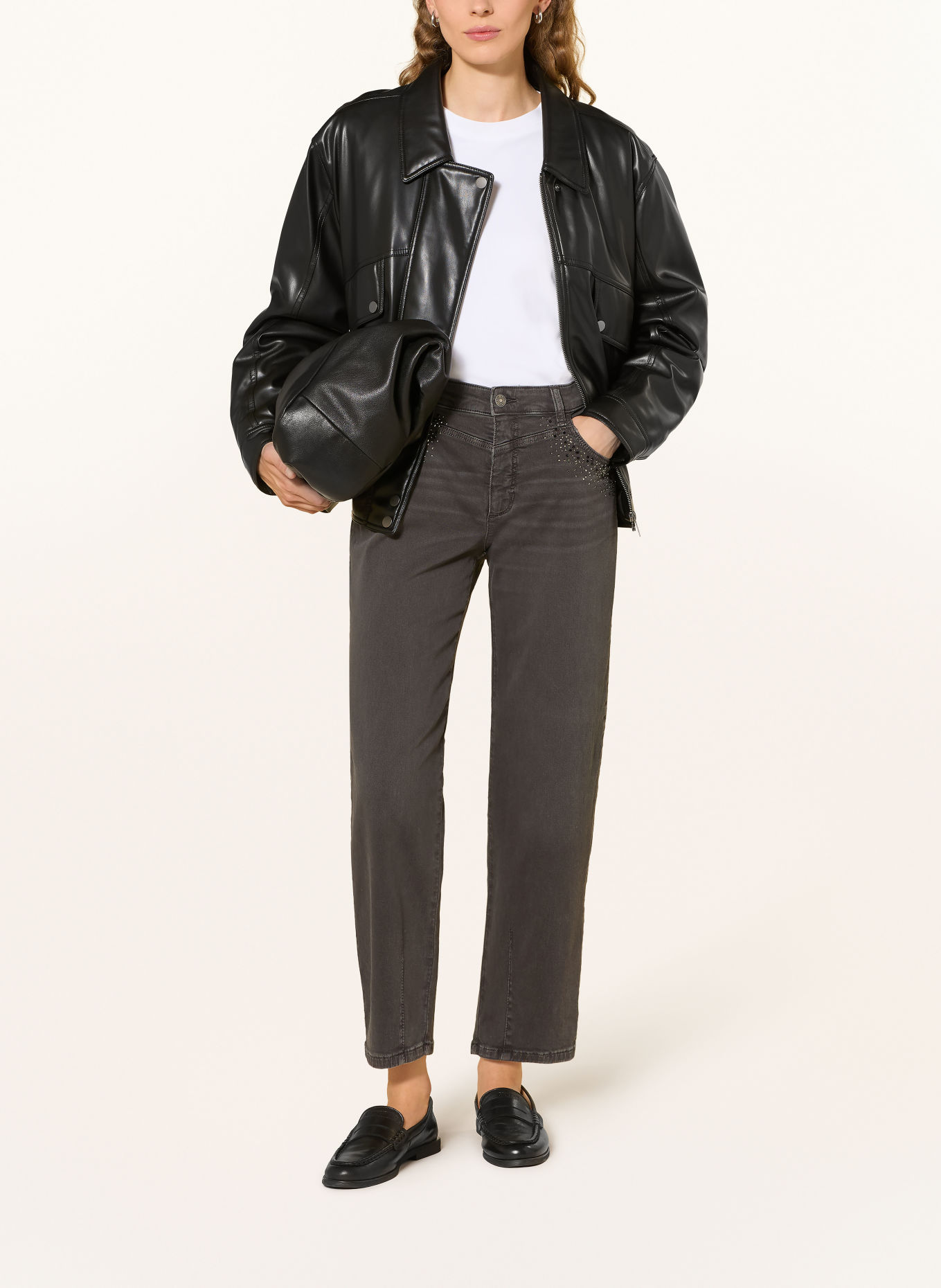 MAC Pantalon BOBBIE: GRIS FONCÉ