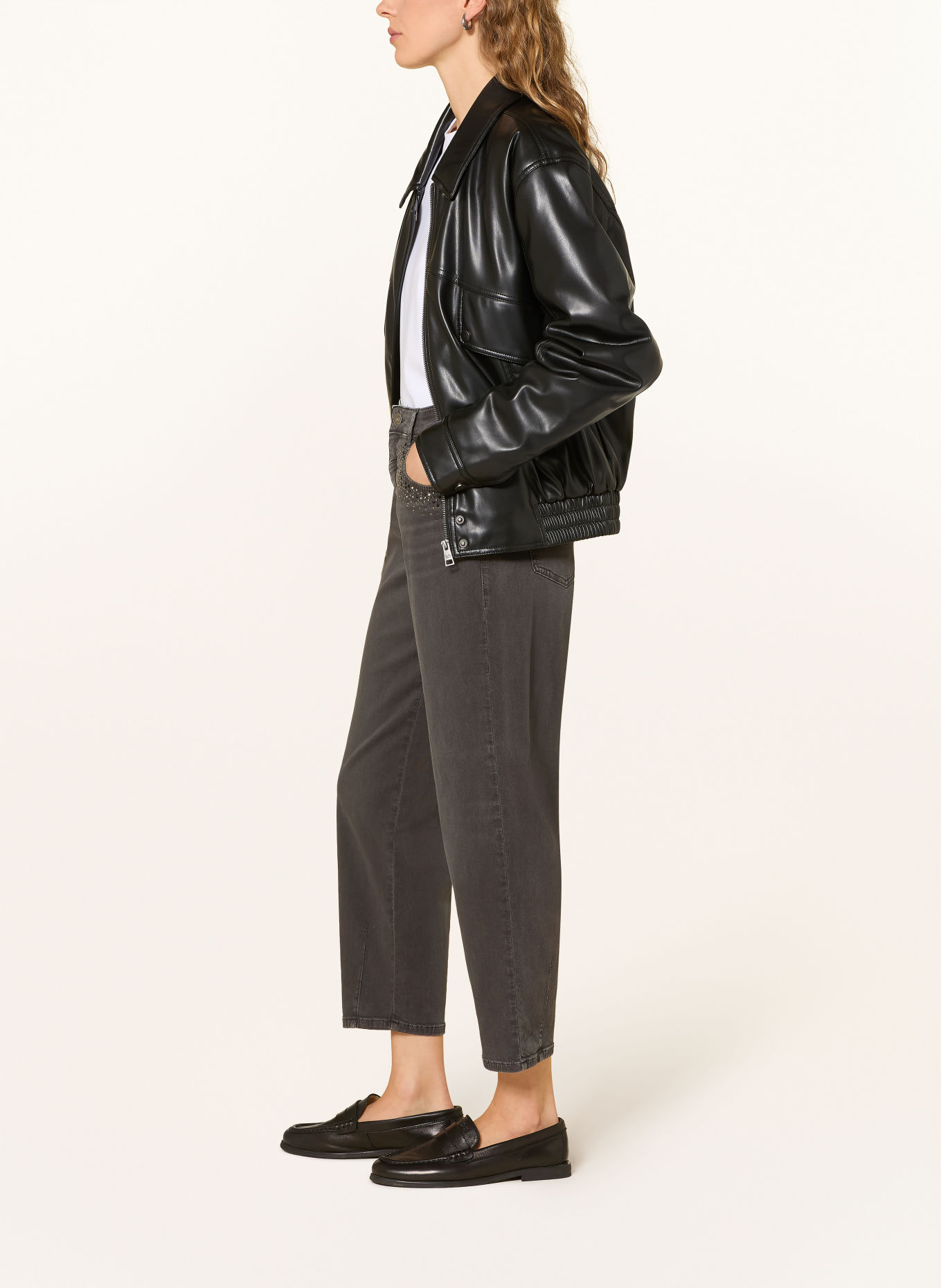 MAC Pantalon BOBBIE: GRIS FONCÉ