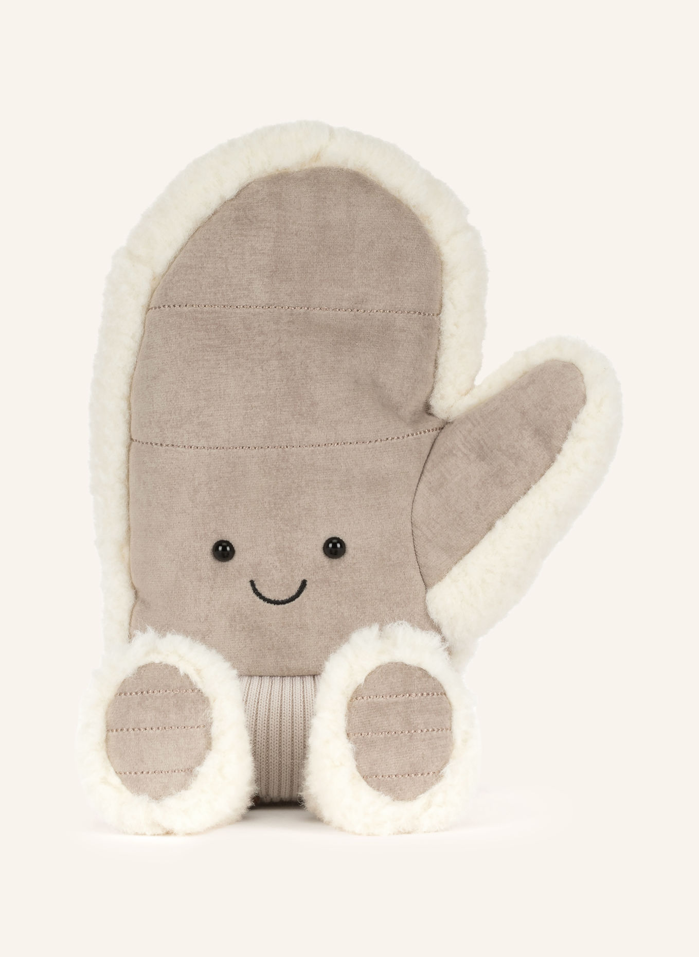 Jellycat Plyslegetøj AMUSEABLES FITSWELL MITTEN: BEIGE / HVID