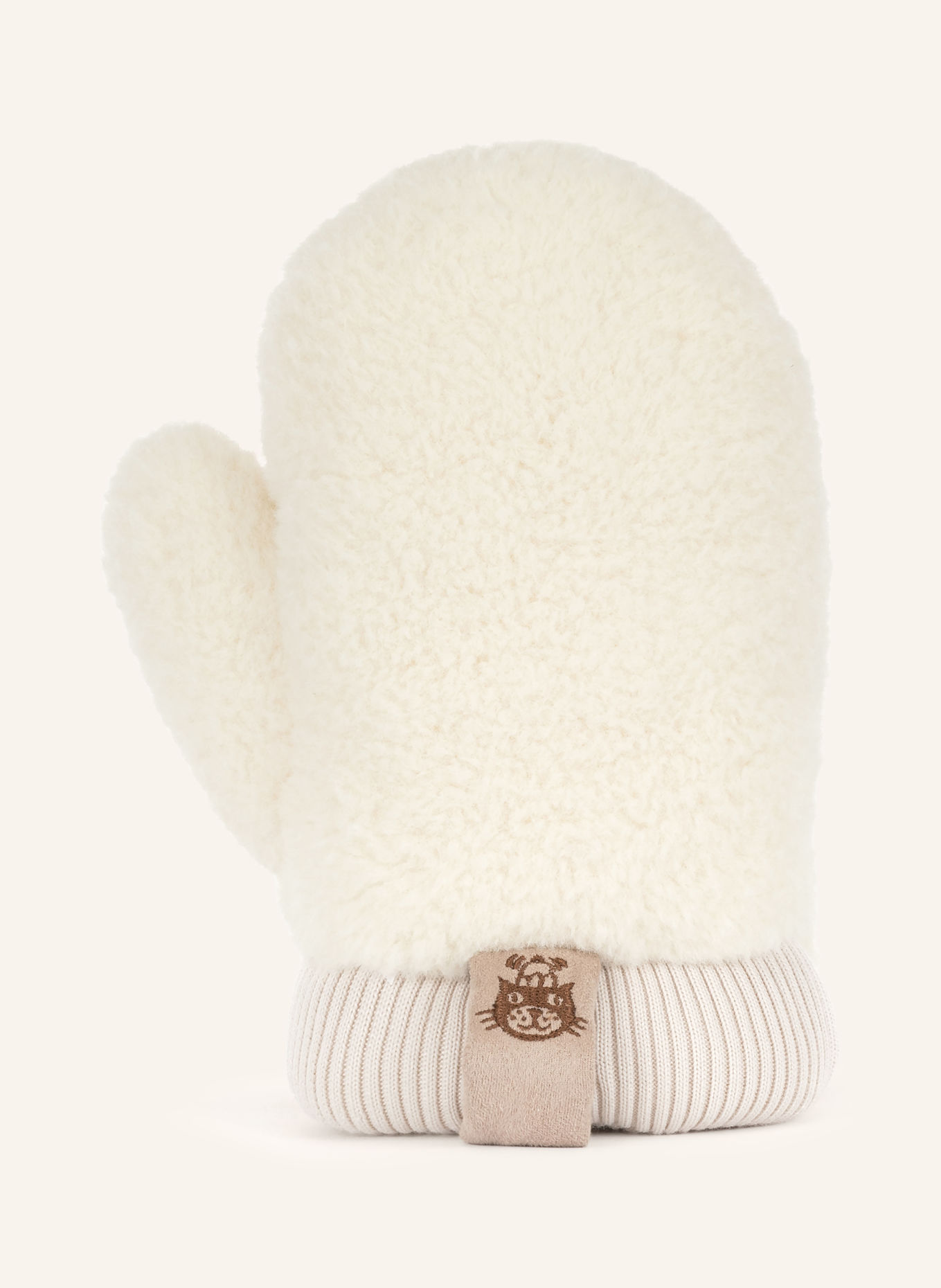 Jellycat Plyslegetøj AMUSEABLES FITSWELL MITTEN: BEIGE / HVID