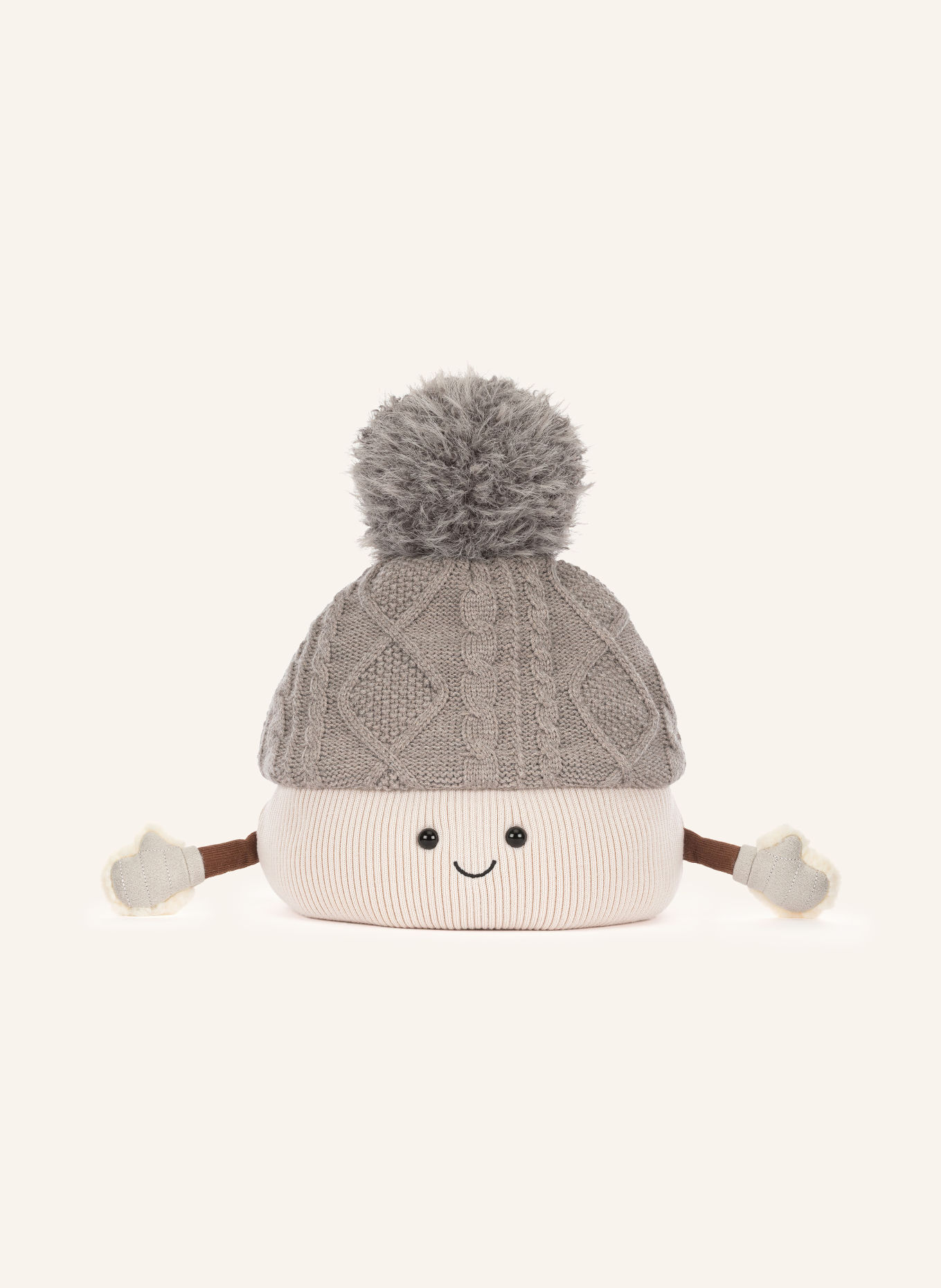 Jellycat Pluche speelgoed AMUSEABLES POMILLY: CRÈME / GRIJS