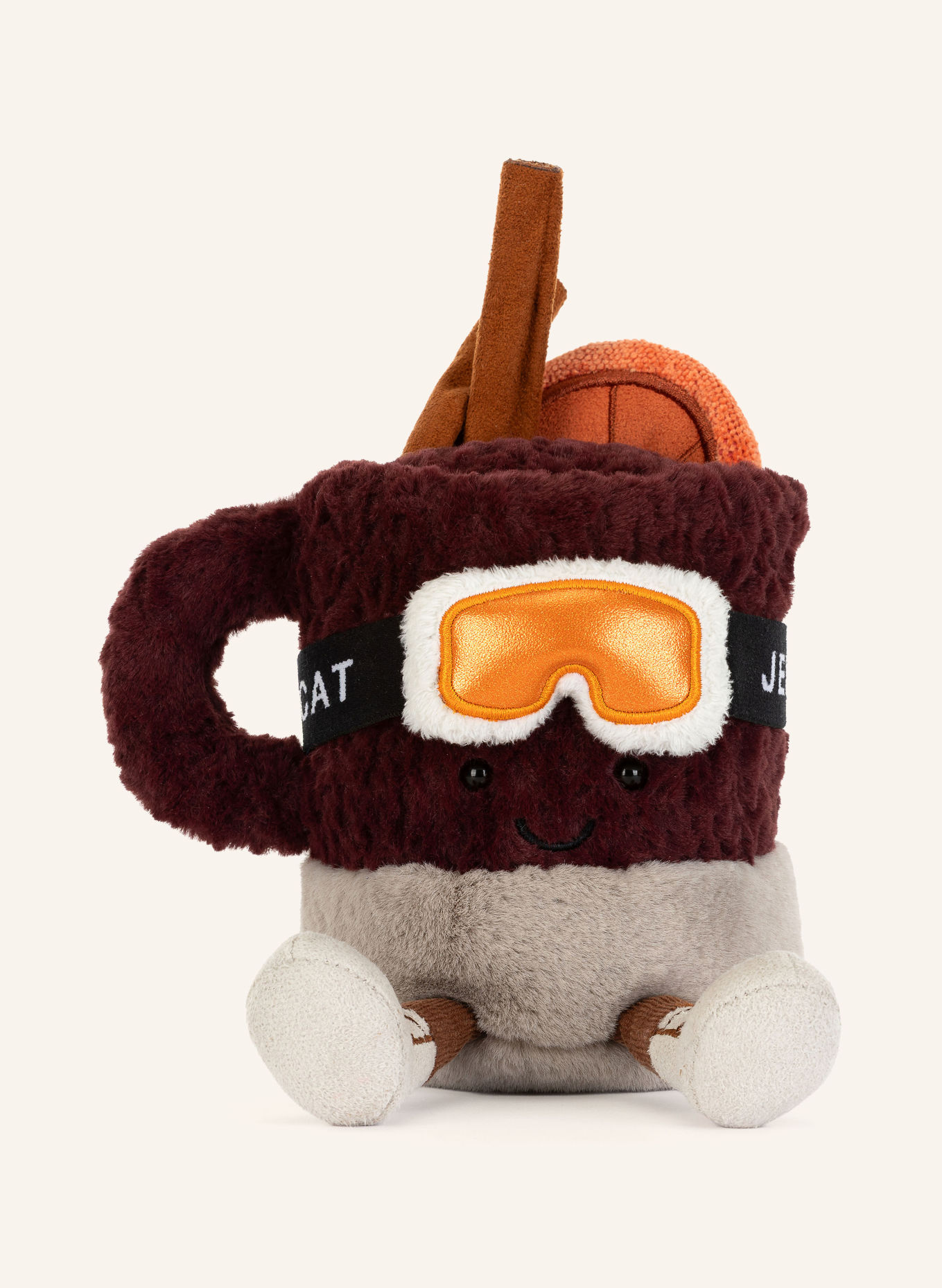 Jellycat Plyslegetøj AMUSEABLES MULLOVER SPICED DRINK: MØRKERØD / TAUPE / ORANGE