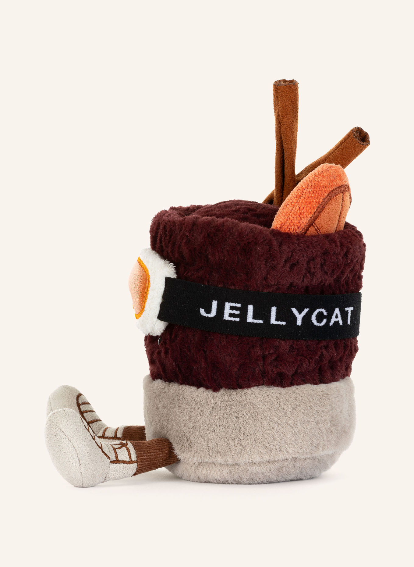 Jellycat Plyslegetøj AMUSEABLES MULLOVER SPICED DRINK: MØRKERØD / TAUPE / ORANGE