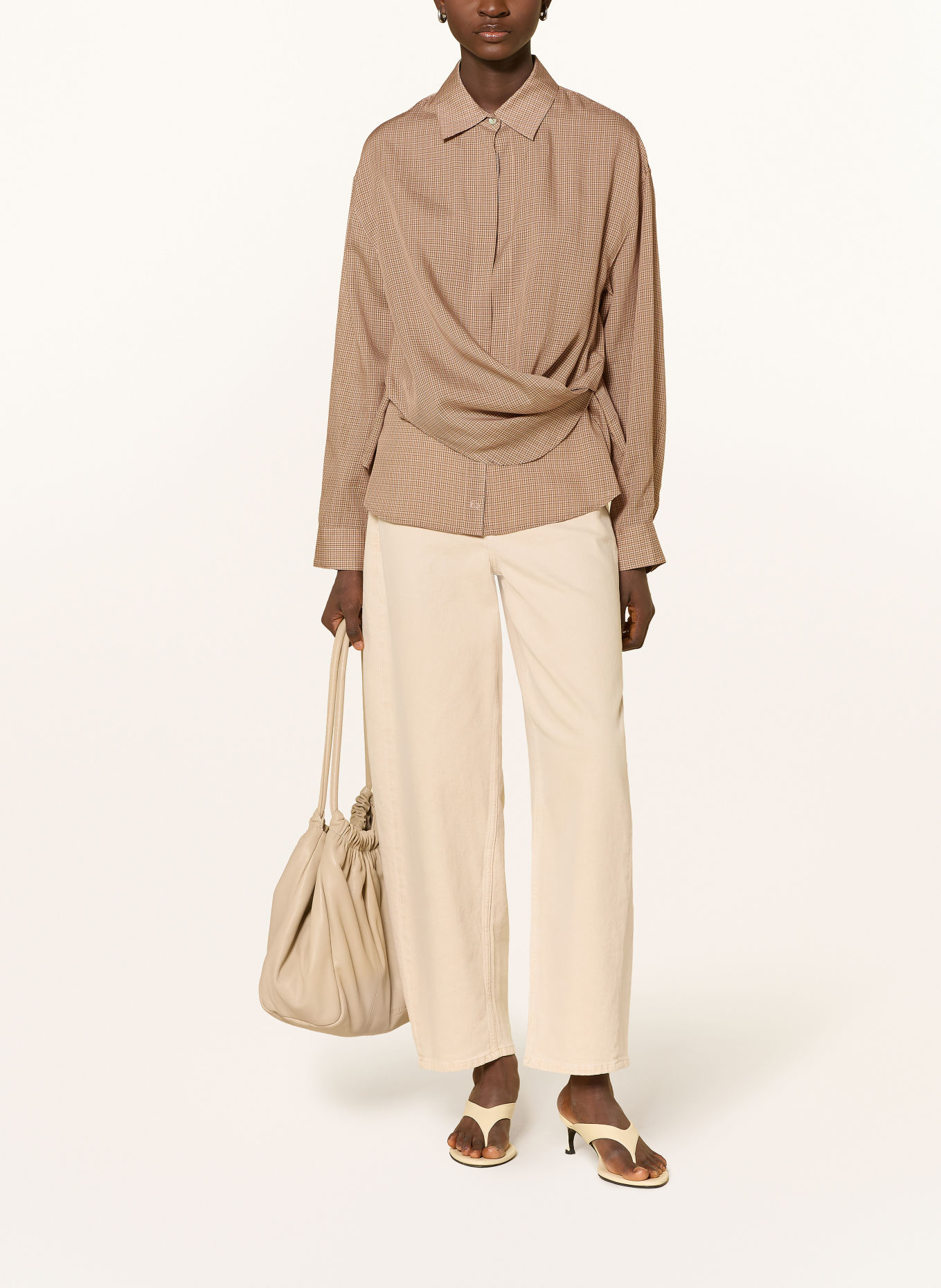 ELIAS RUMELIS Overhemdblouse NOVALEE: BEIGE / CRÈME / ZWART