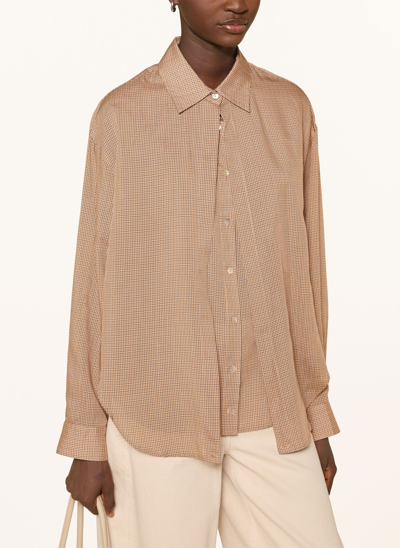 ELIAS RUMELIS Overhemdblouse NOVALEE: BEIGE / CRÈME / ZWART