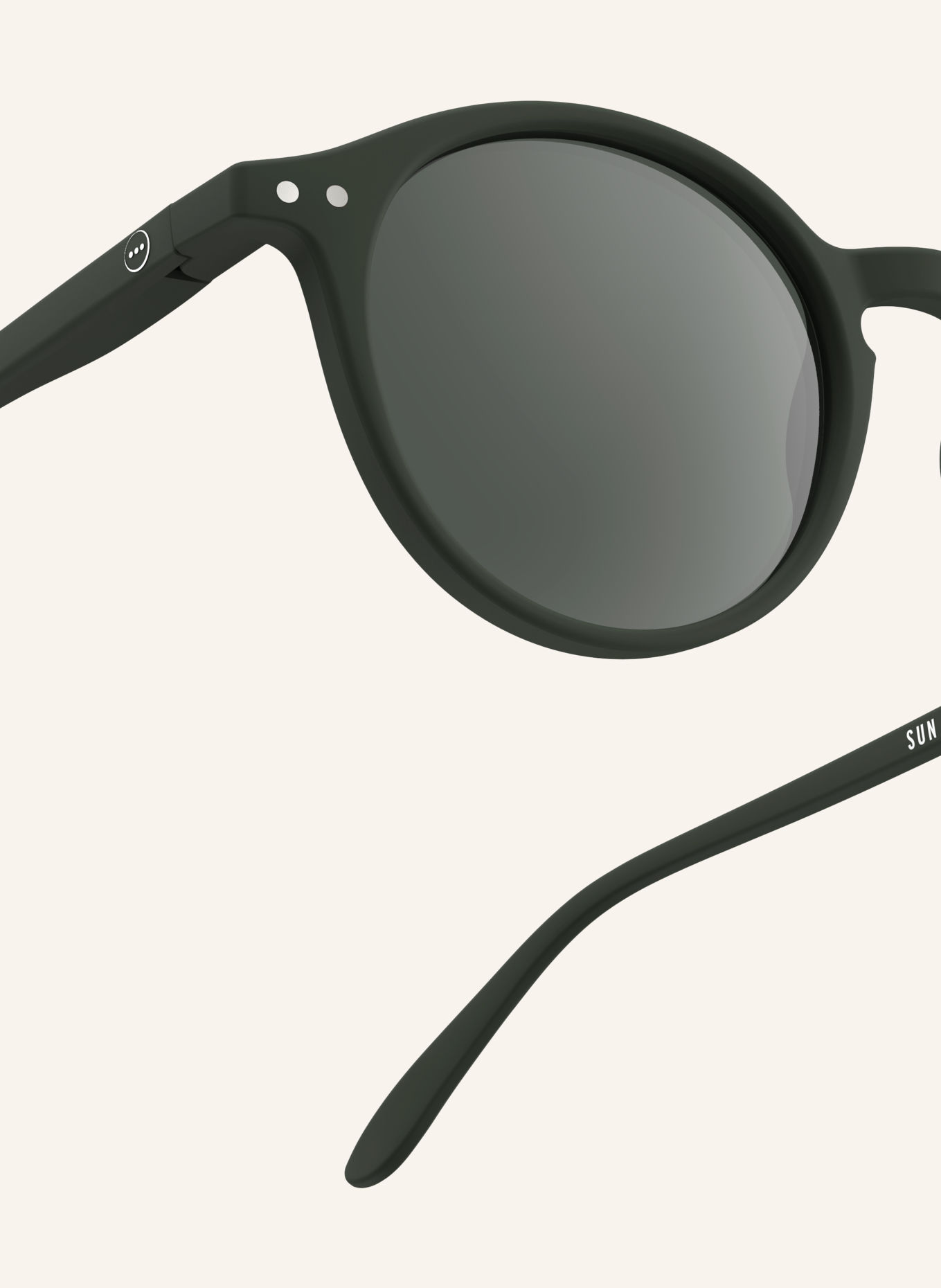 IZIPIZI Okulary przeciwsłoneczne #D: KHAKI/ SZARY