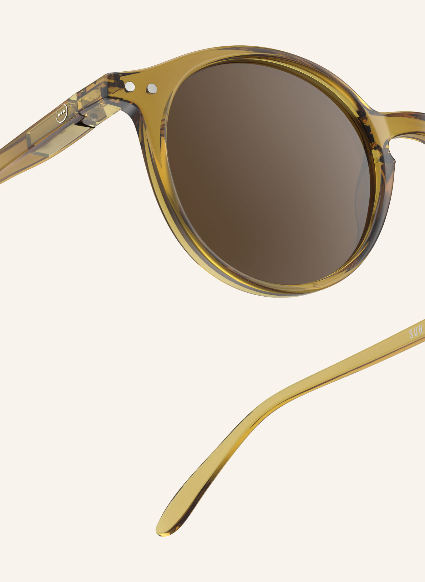 IZIPIZI Solbrille #D: MØRKEGUL/BRUN