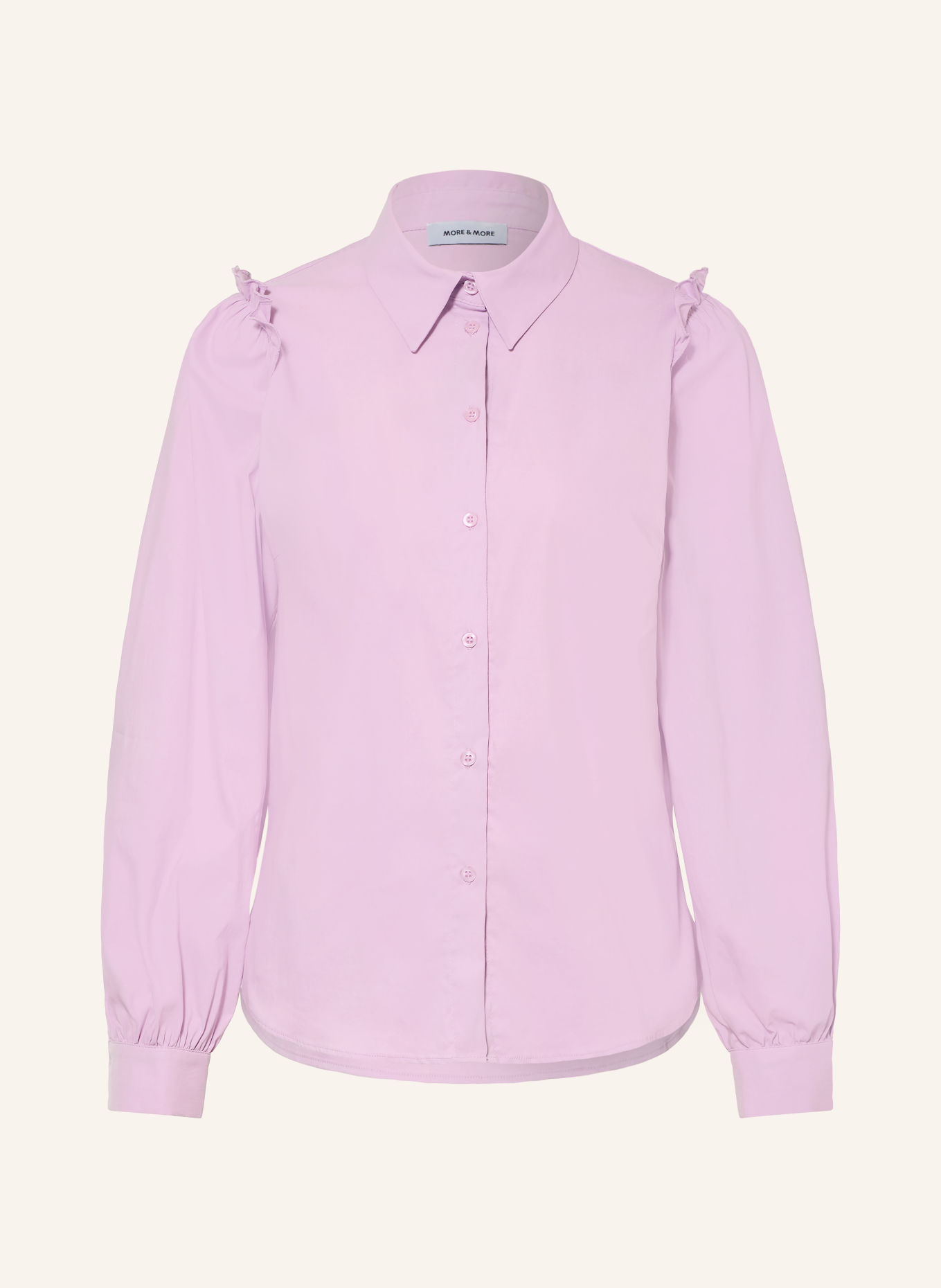 MORE & MORE Ruffled shirt blouse: LIGHT PURPLE