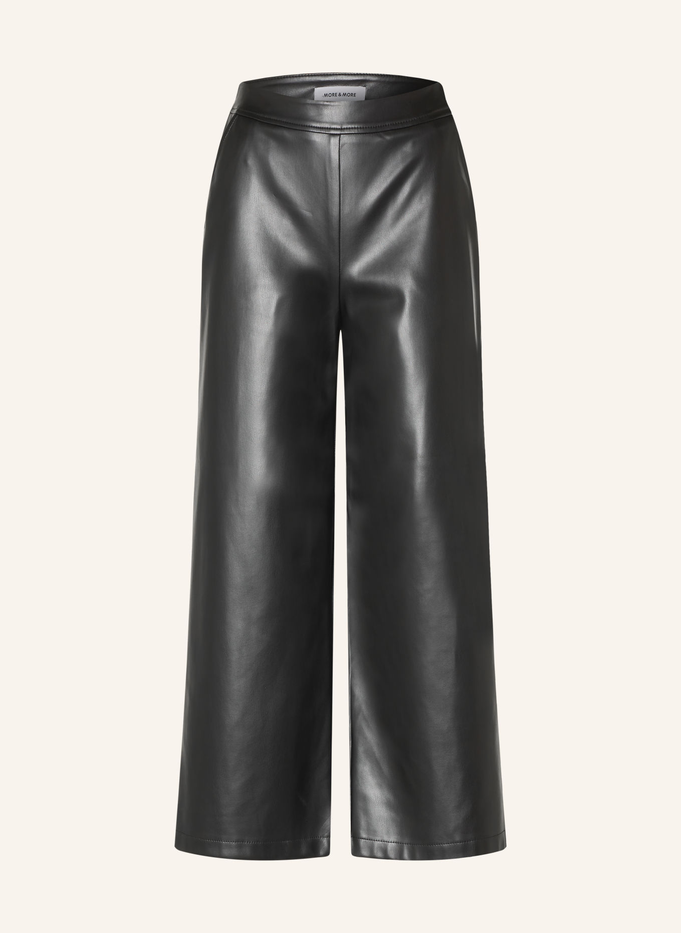 MORE & MORE Culotte i læderlook: SORT