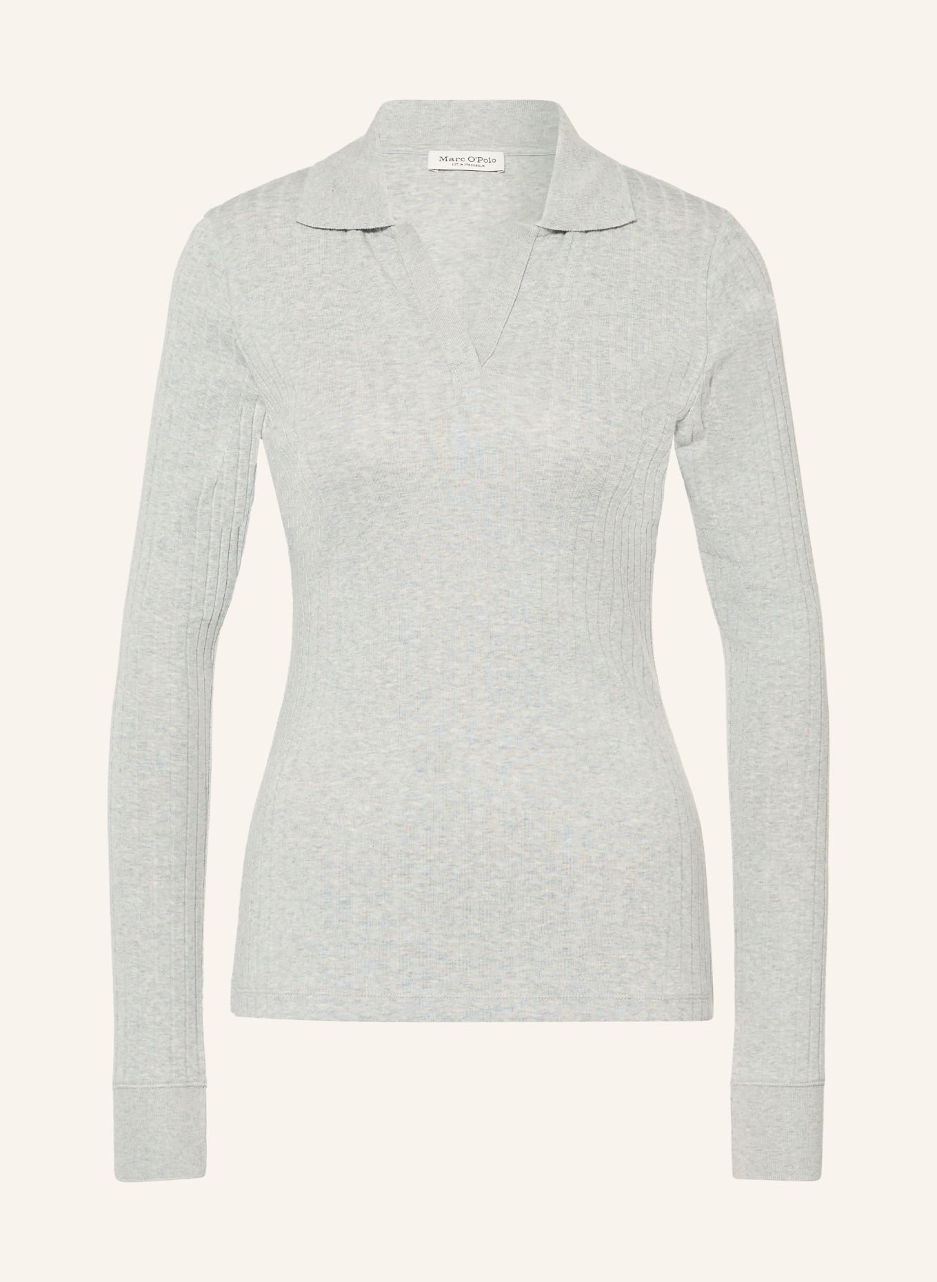 Marc O'Polo Jersey-Poloshirt: GRAU