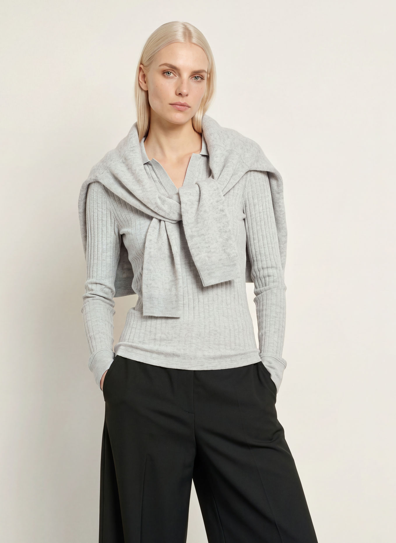 Marc O'Polo Jersey-Poloshirt: GRAU