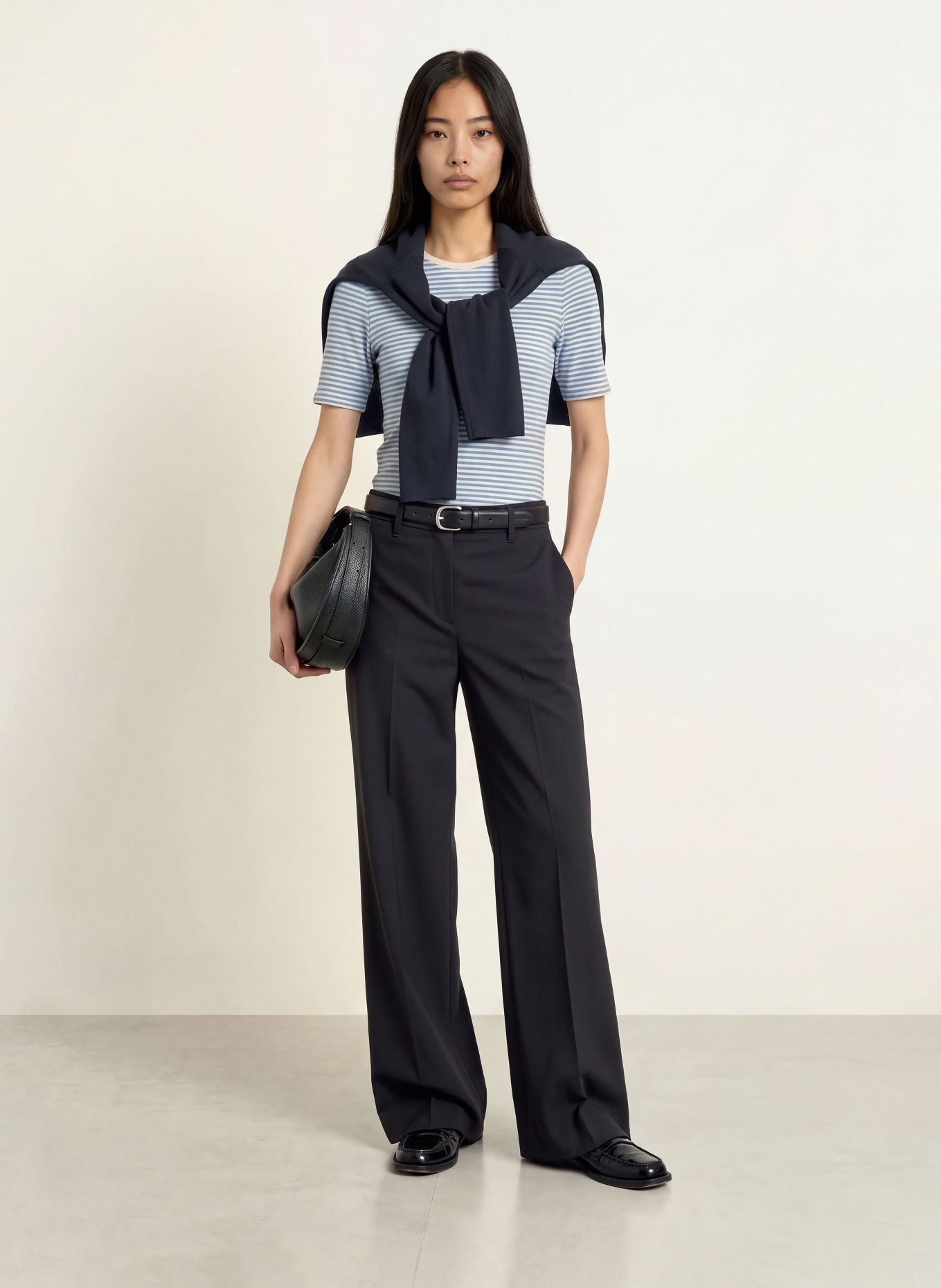 Marc O'Polo Strickshirt: CREME / BLAU