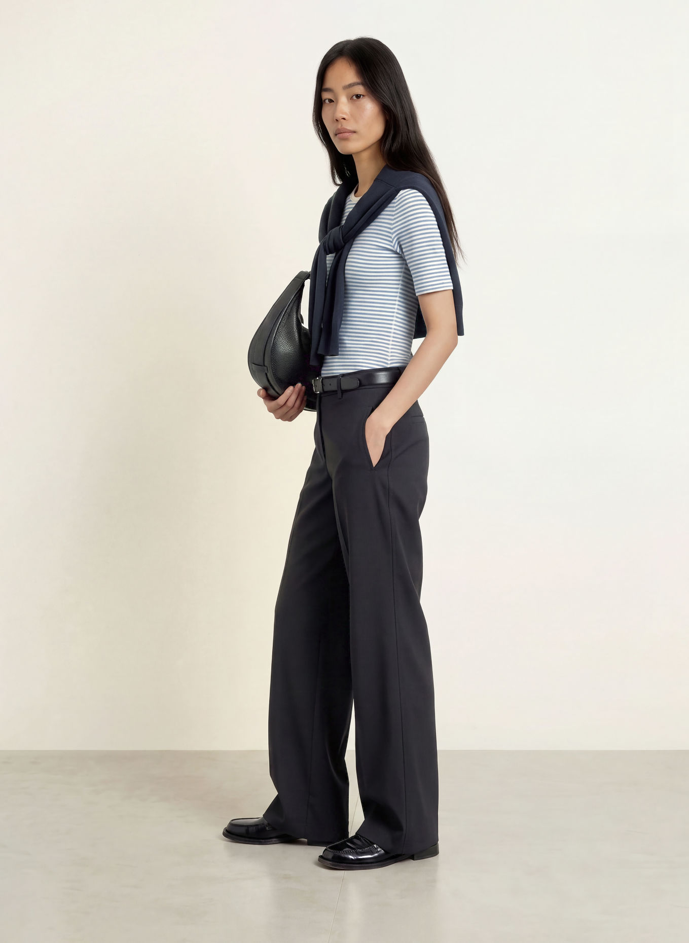 Marc O'Polo Strickshirt: CREME / BLAU