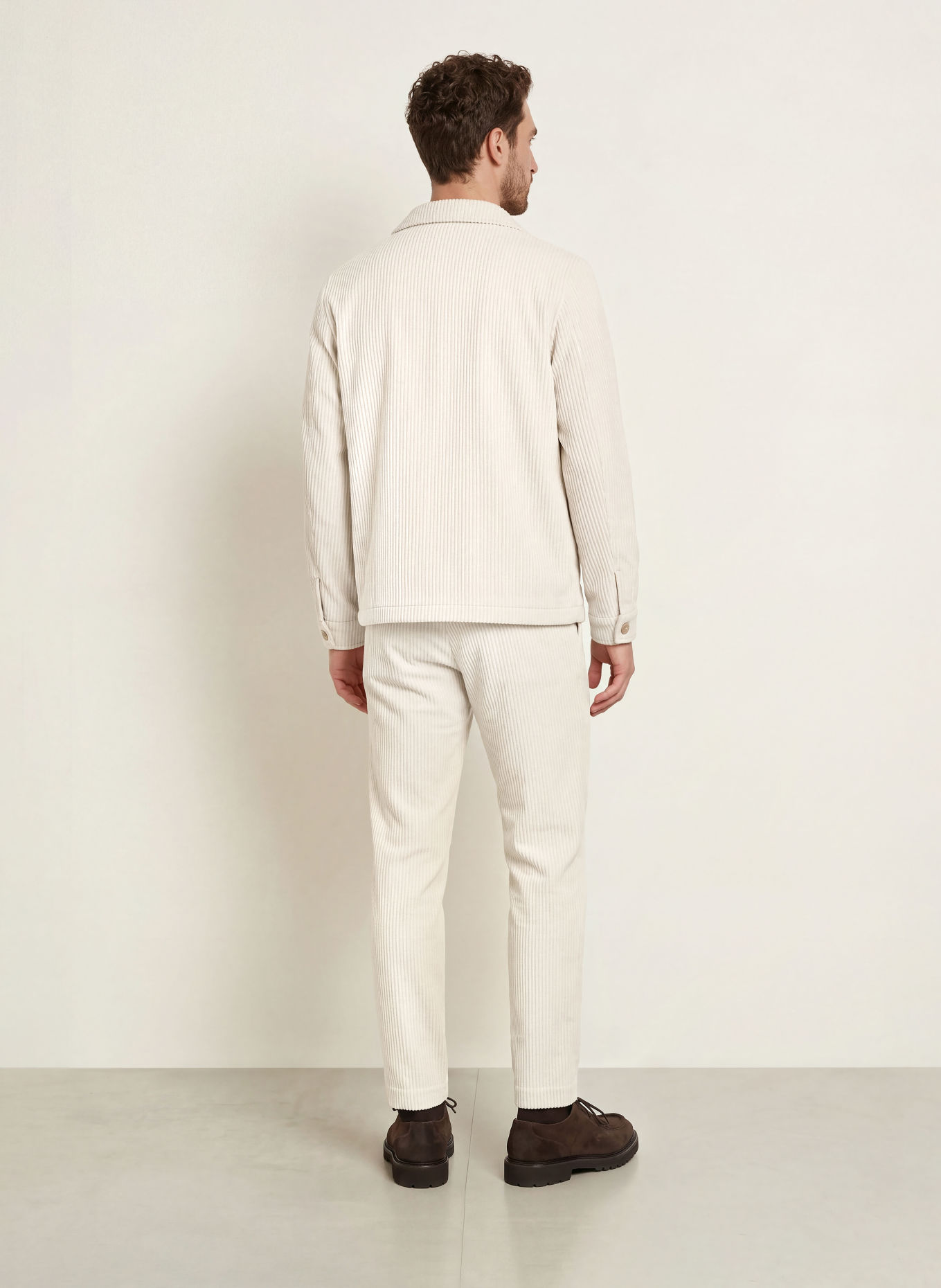 DISTRETTO 12 TORINO YORK Extra Slim Fit Cord Pants: 0013 PANNA