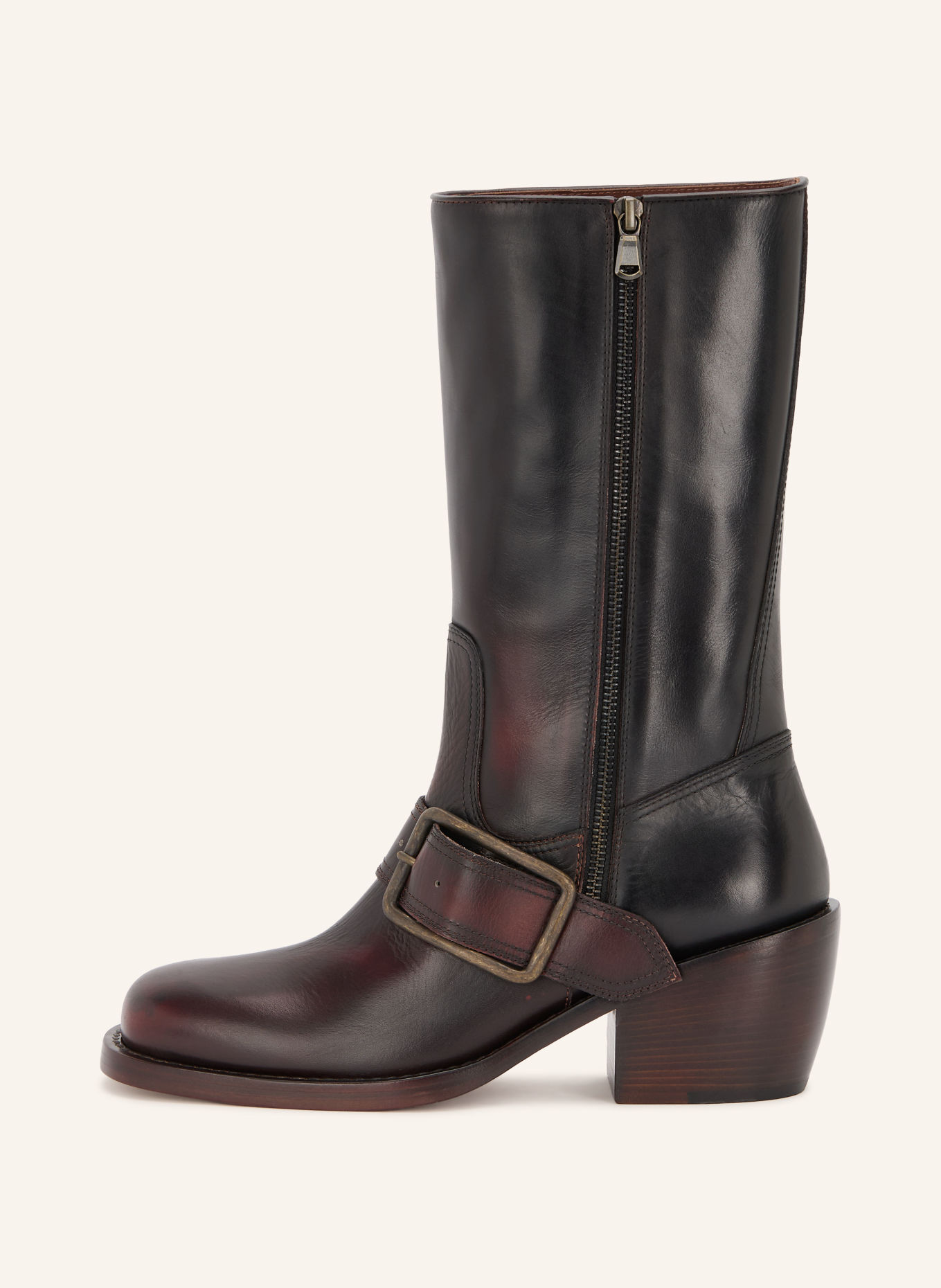 DRIES VAN NOTEN Biker Boots: DUNKELBRAUN