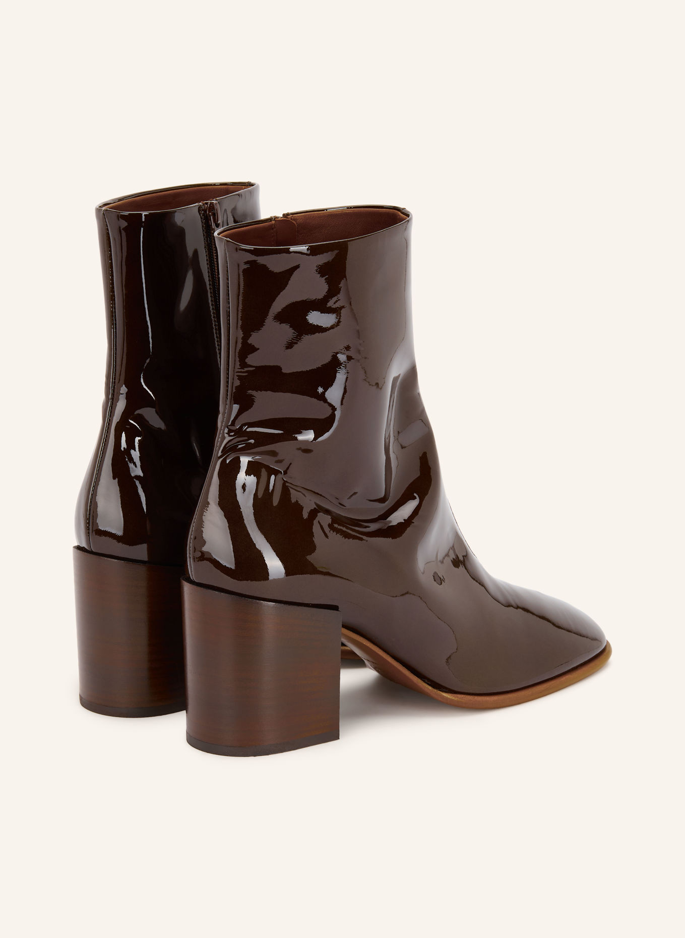 DRIES VAN NOTEN Lackstiefeletten: DUNKELBRAUN