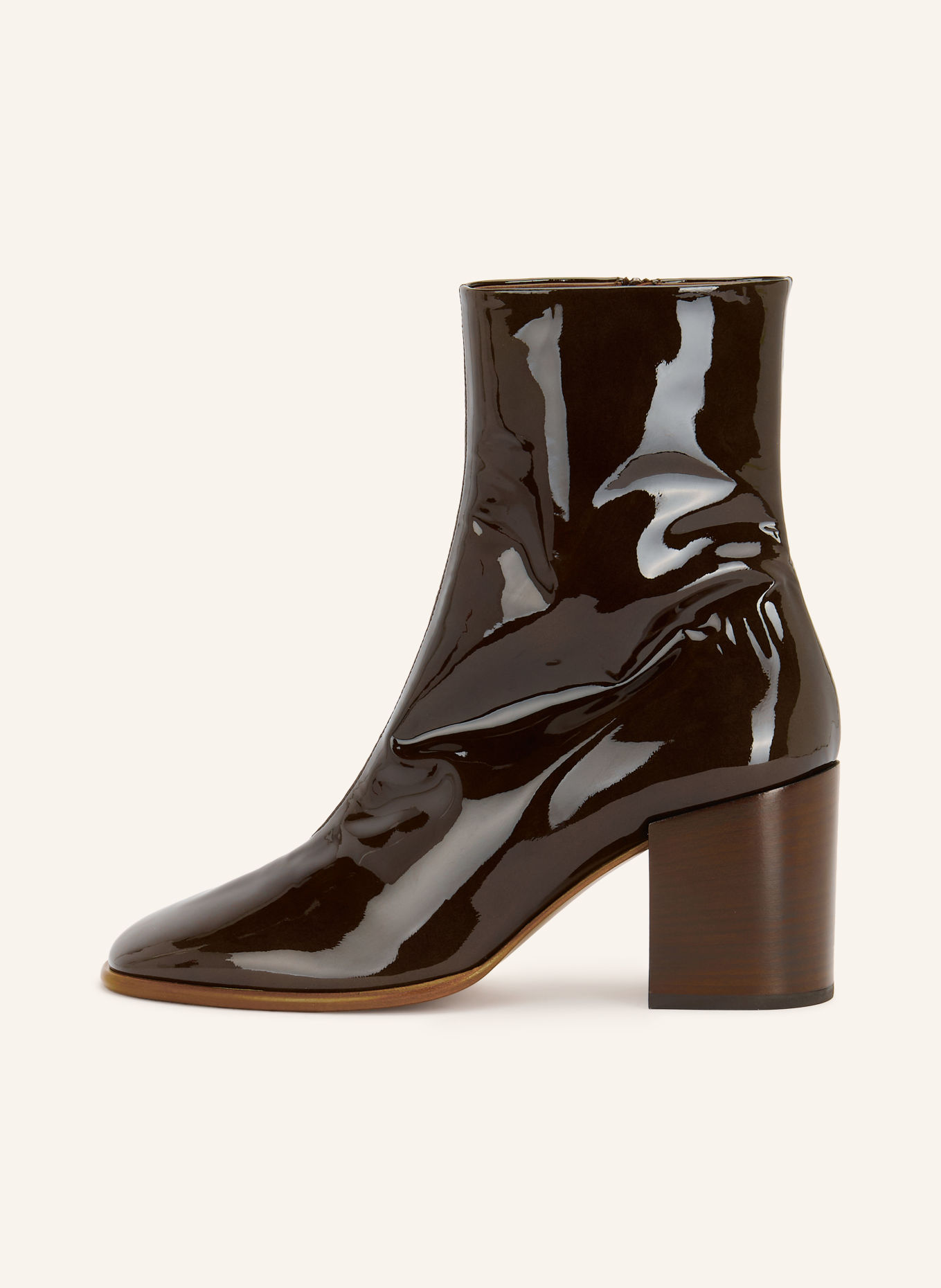DRIES VAN NOTEN Lackstiefeletten: DUNKELBRAUN