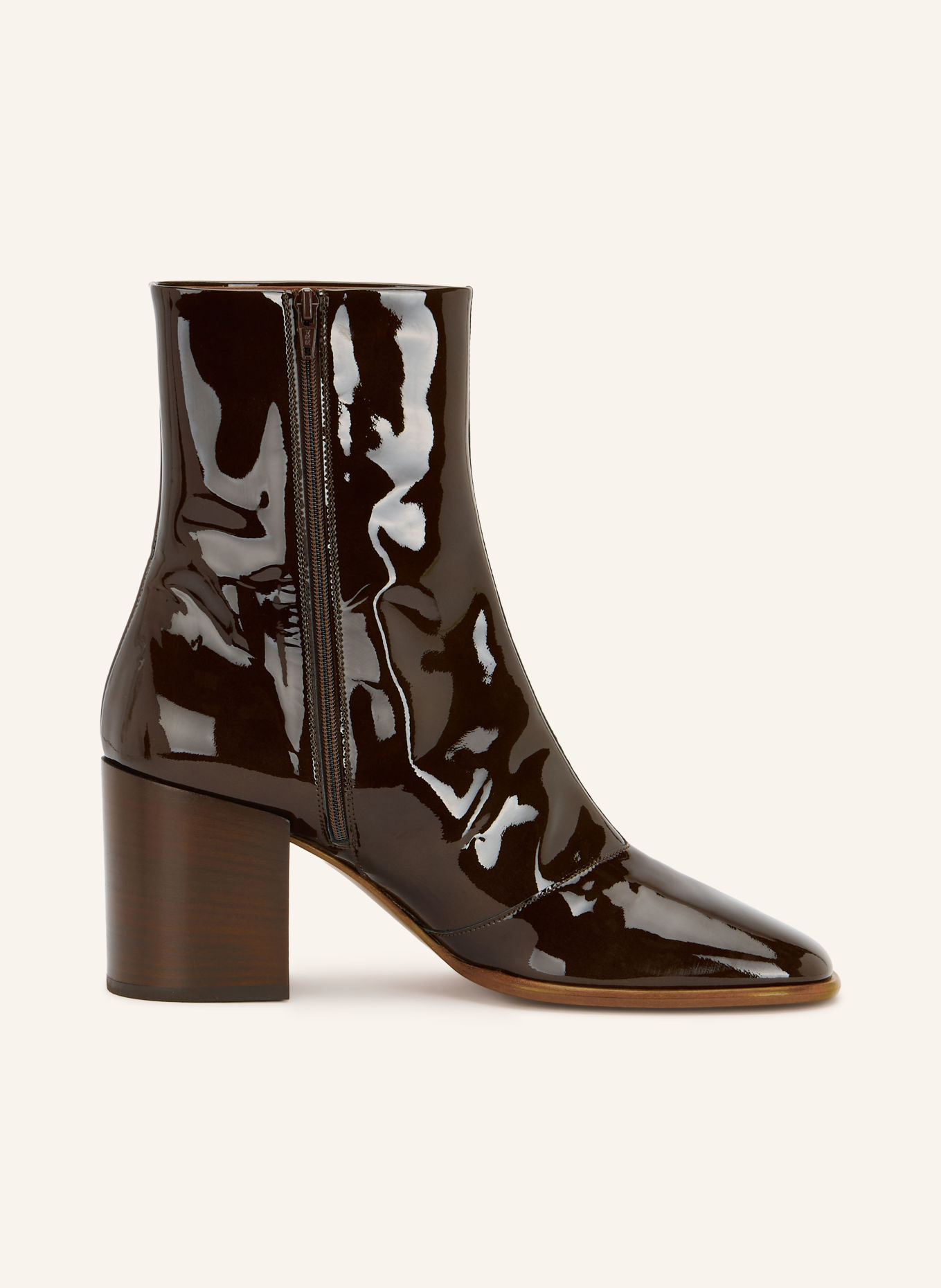 DRIES VAN NOTEN Lackstiefeletten: DUNKELBRAUN