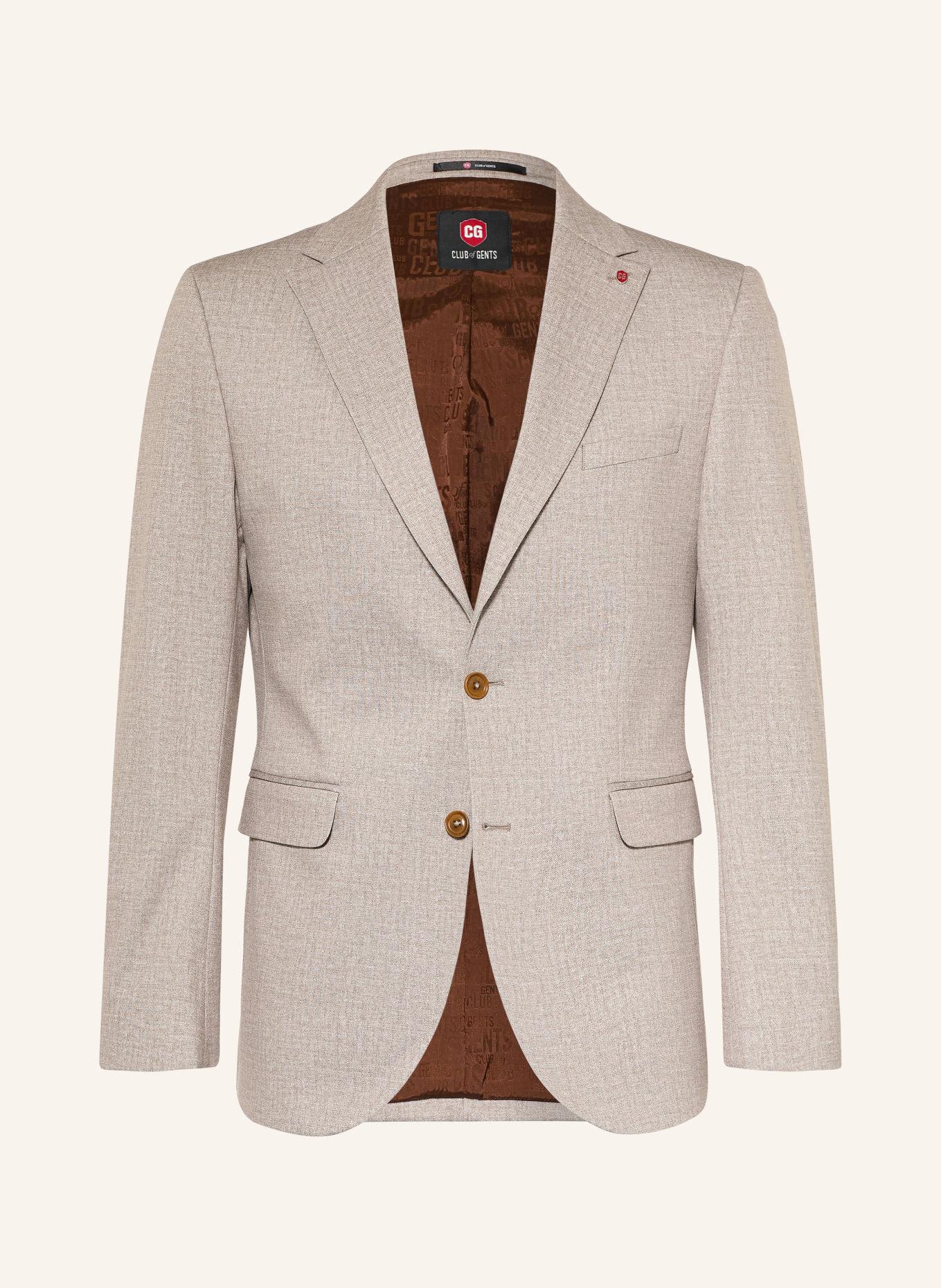 CG - CLUB of GENTS Sacou de costum CG COLVIN Slim Fit din jersey: 22 BEIGE