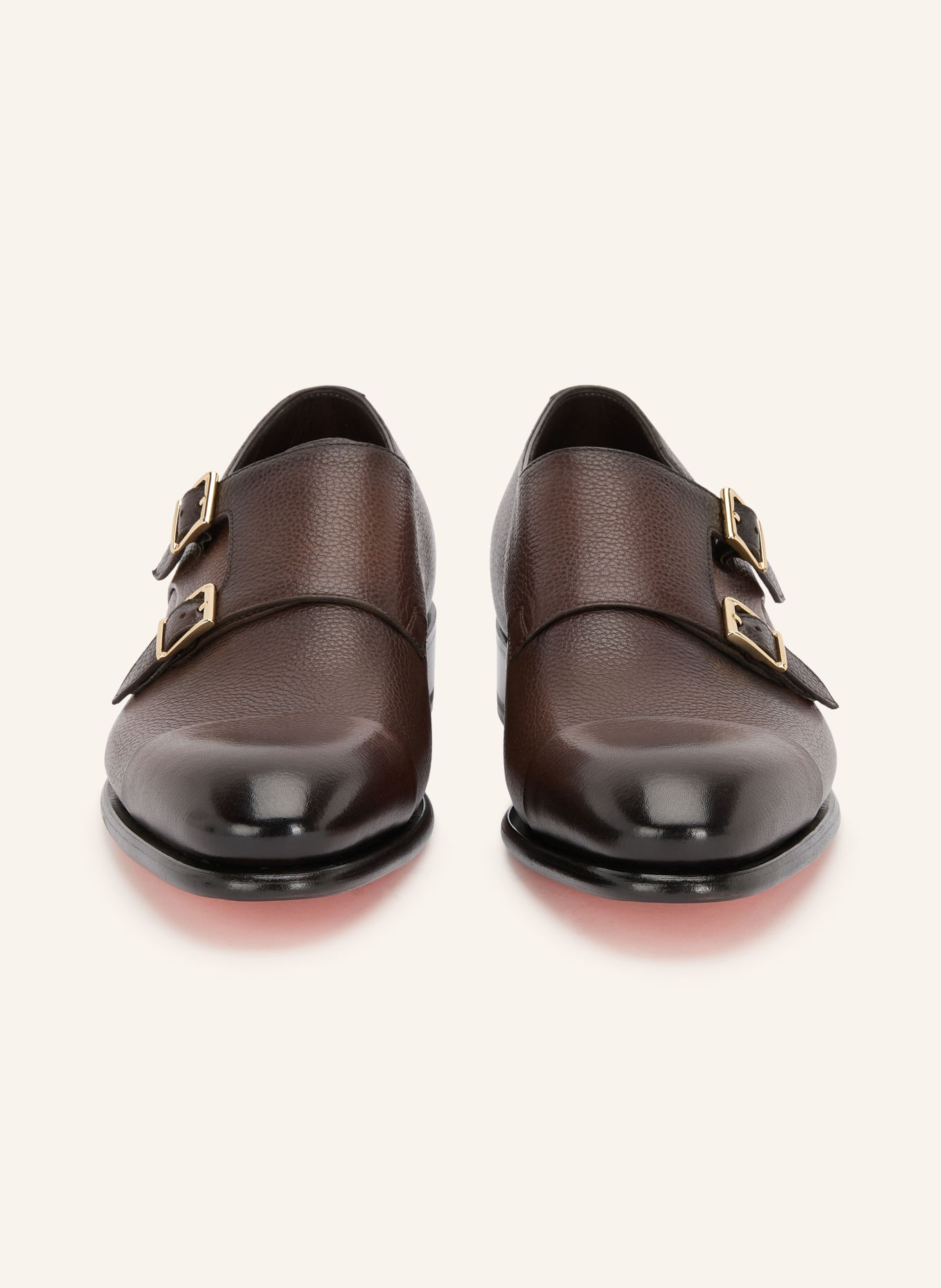 Santoni Double-Monks: TMAVĚ HNĚDÁ